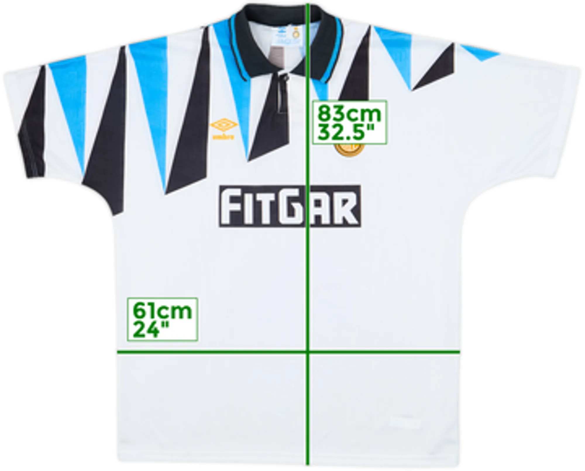 Umbro Inter Milan Mens SS Away Shirt 1991/92