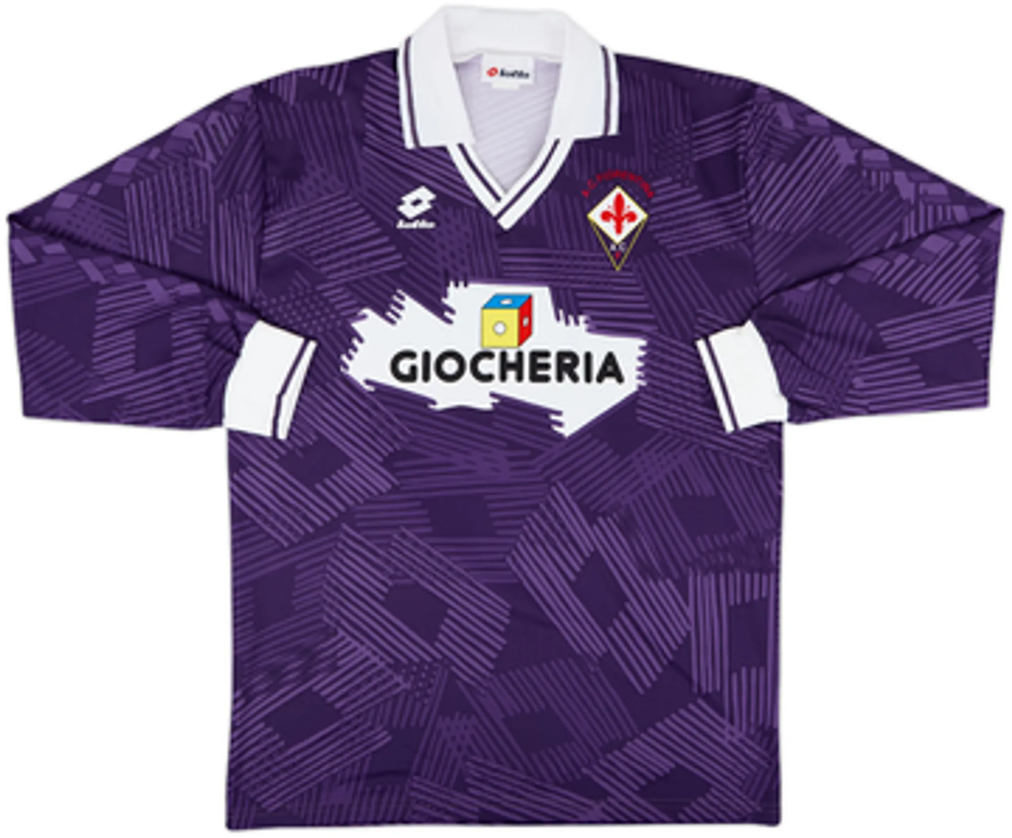 Lotto Fiorentina Mens LS Home Shirt 1991/92