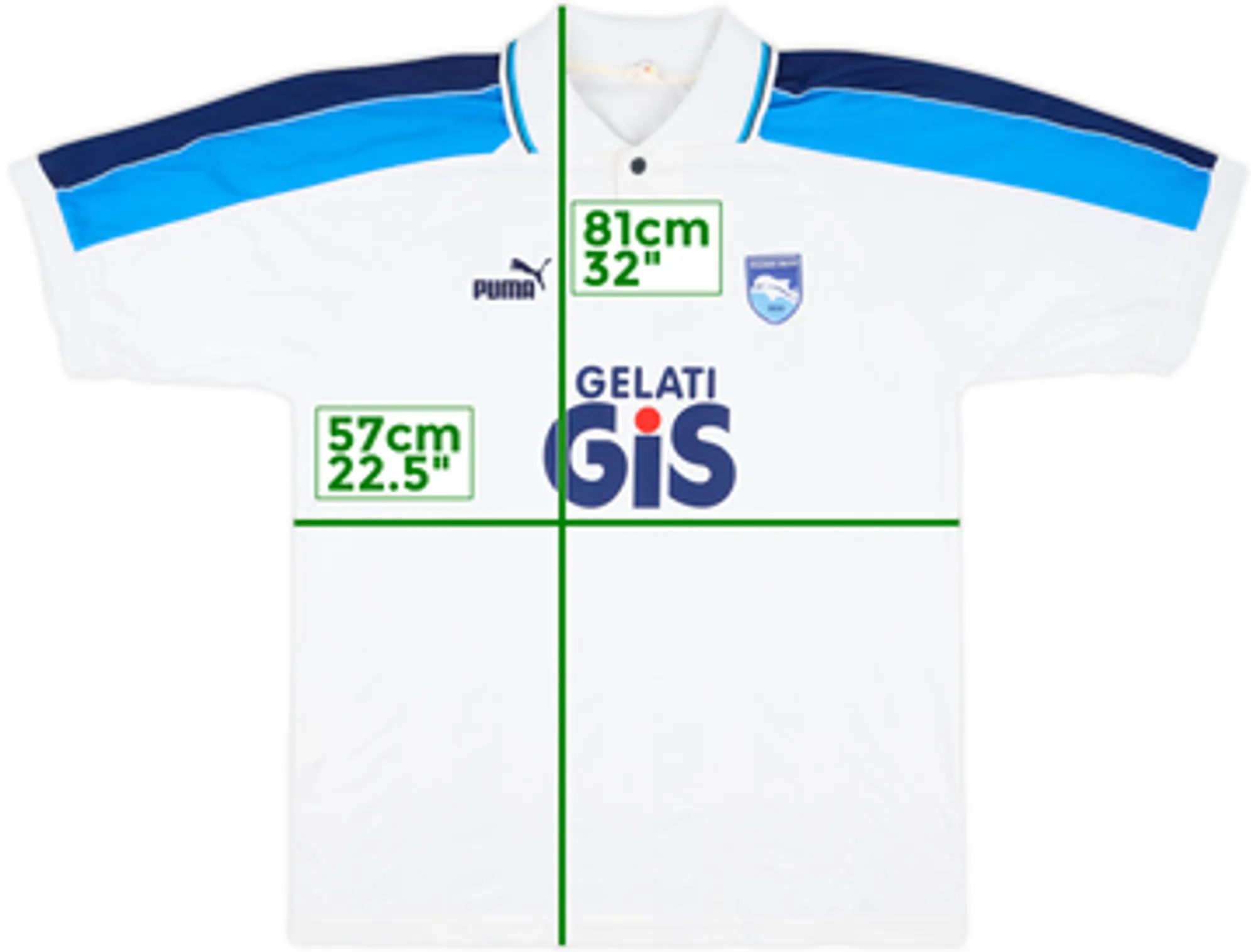 Puma Pescara Mens SS Home Shirt 1997/98