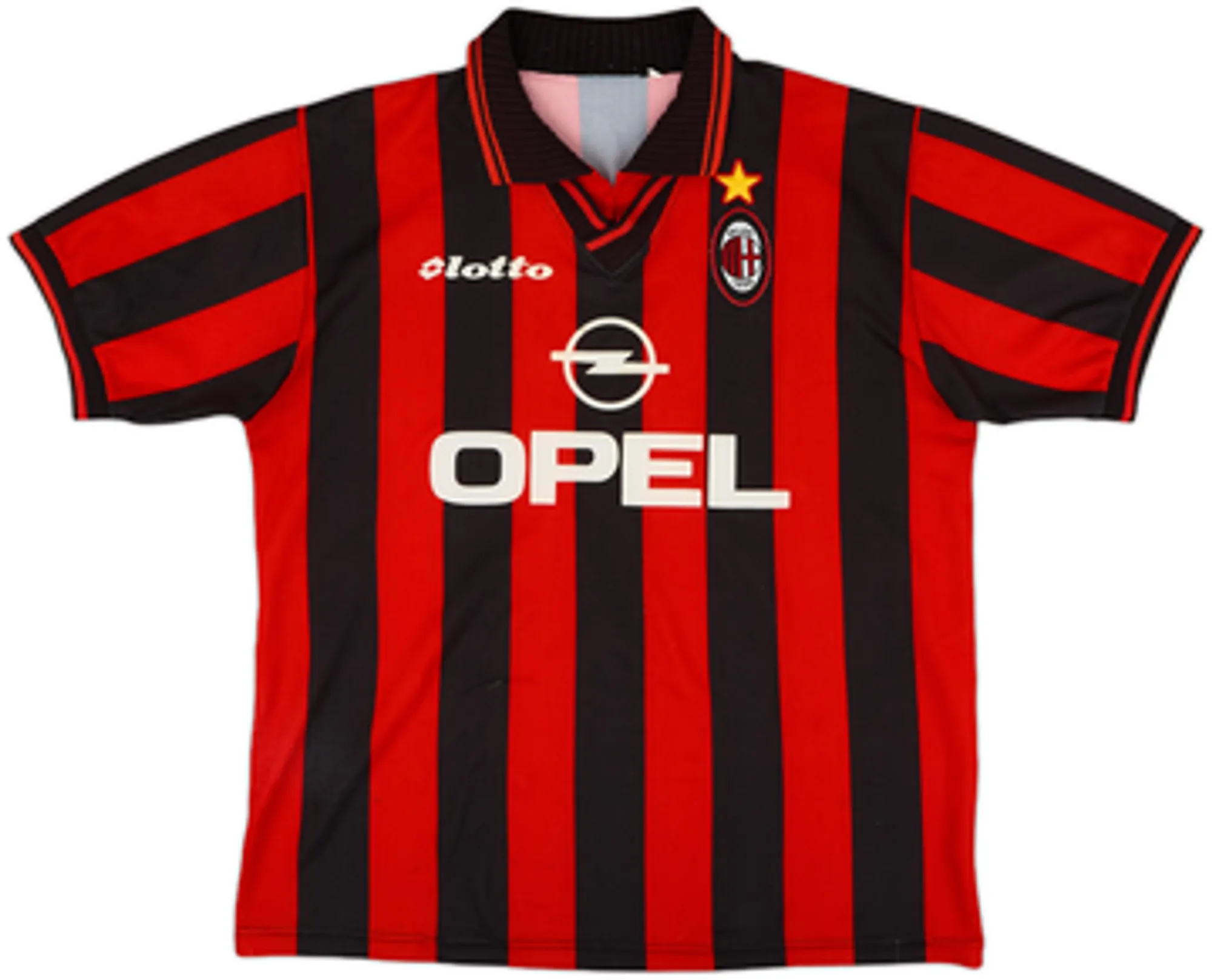 Lotto AC Milan Mens SS Home Shirt 1997/98