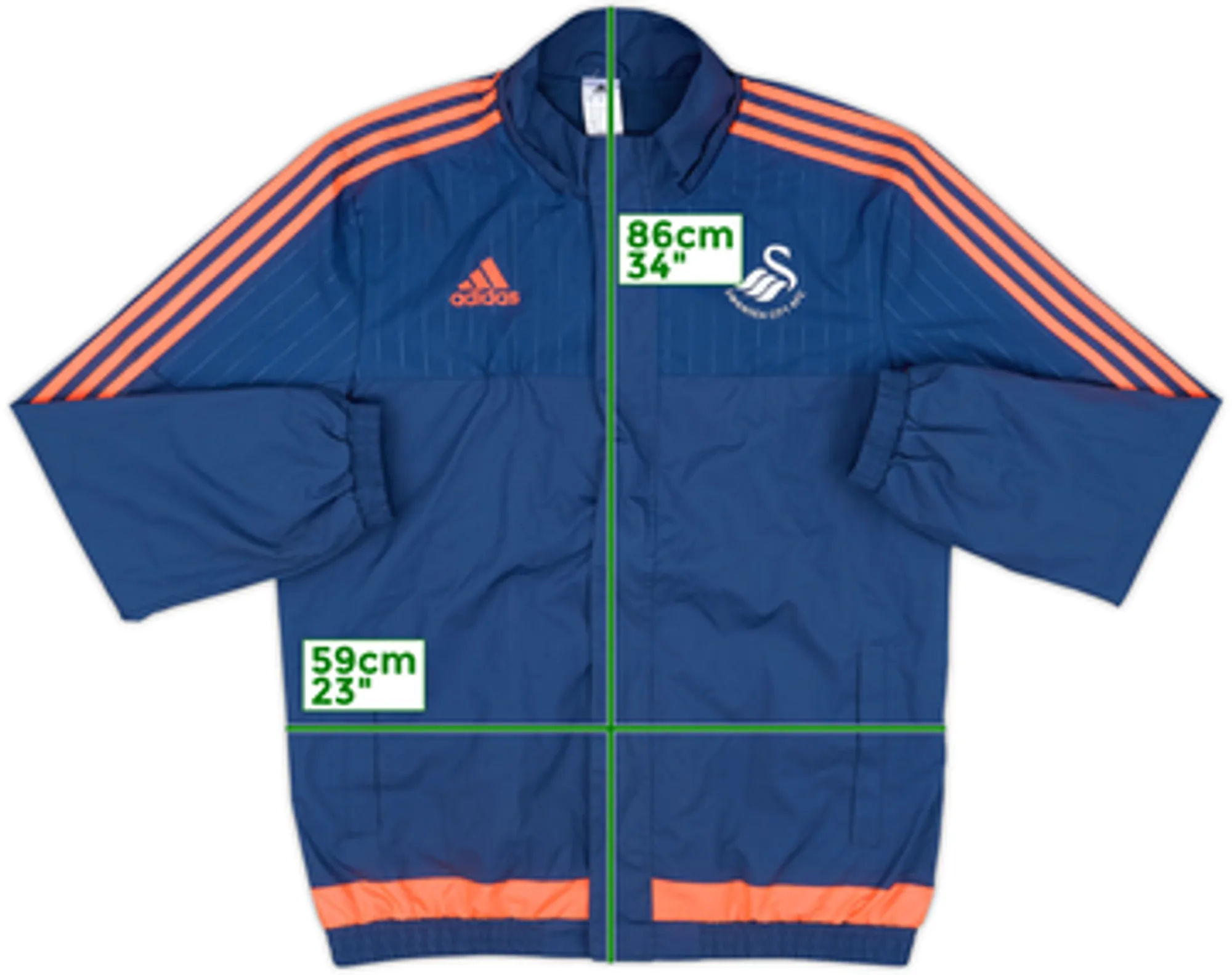 2015-16 Swansea City adidas Rain Jacket - 8/10 - (L)