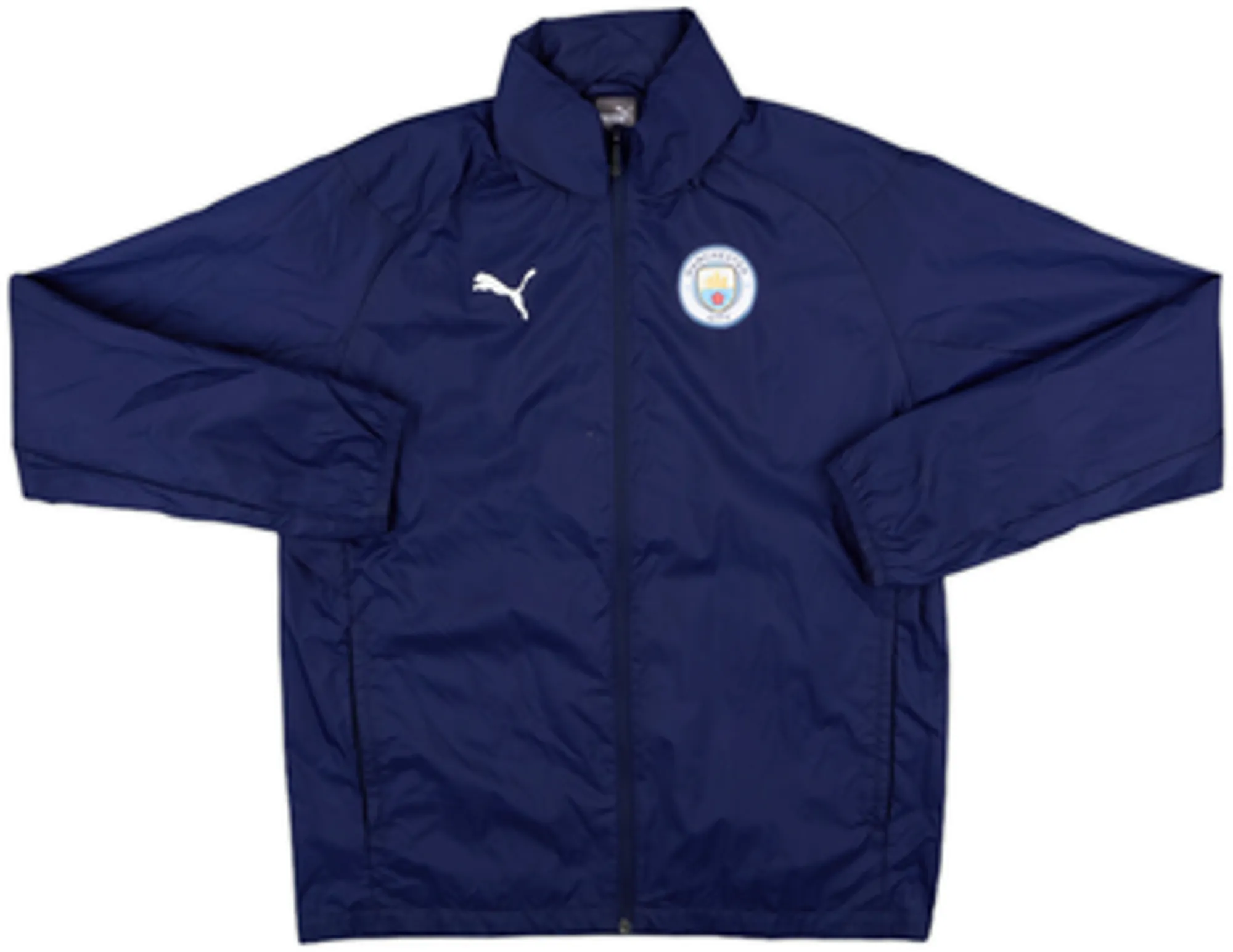 2018-19 Manchester City Puma Hooded Rain Jacket - 8/10 - (L)