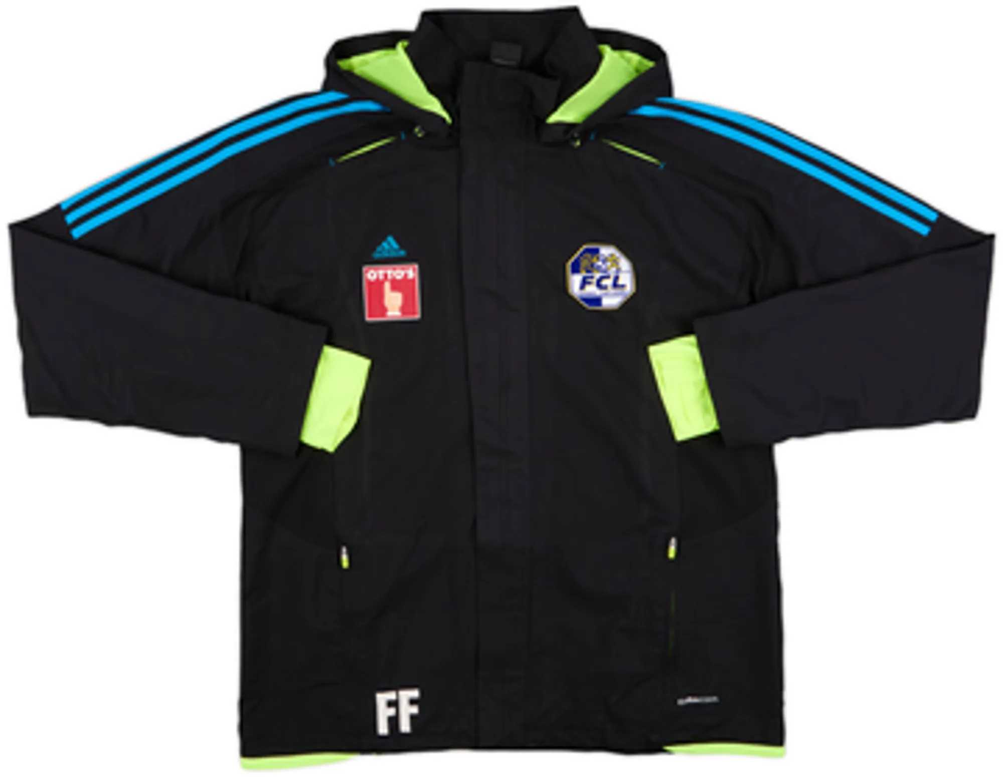 2011-12 Luzern adidas Staff Issue Hooded Rain Jacket FF - 9/10 - (XL)