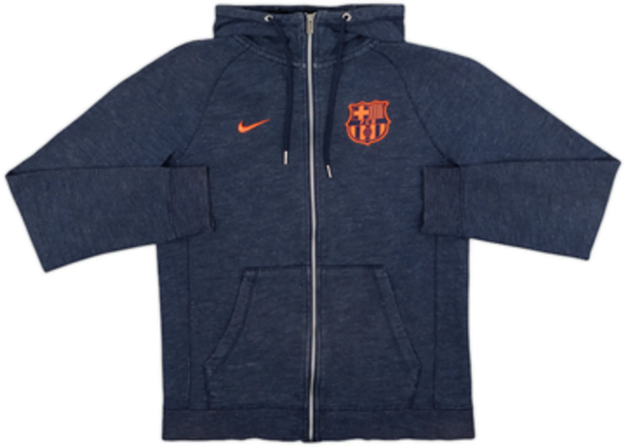 2018-19 Barcelona Nike Zipped Hooded Sweat Top - 9/10 - (S)