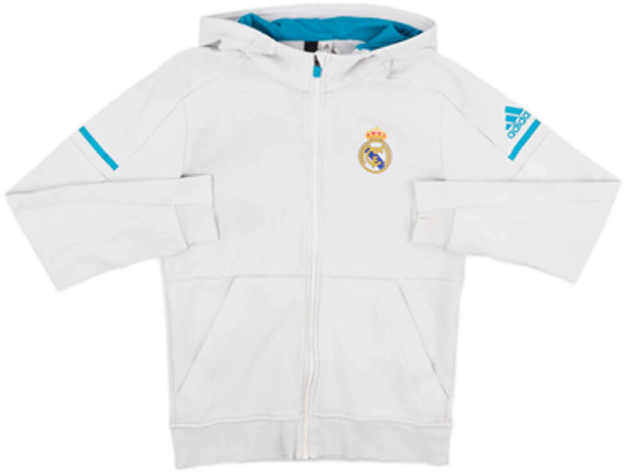 2017-18 Real Madrid adidas Zipped Hooded Sweat Top - 6/10 - (S)