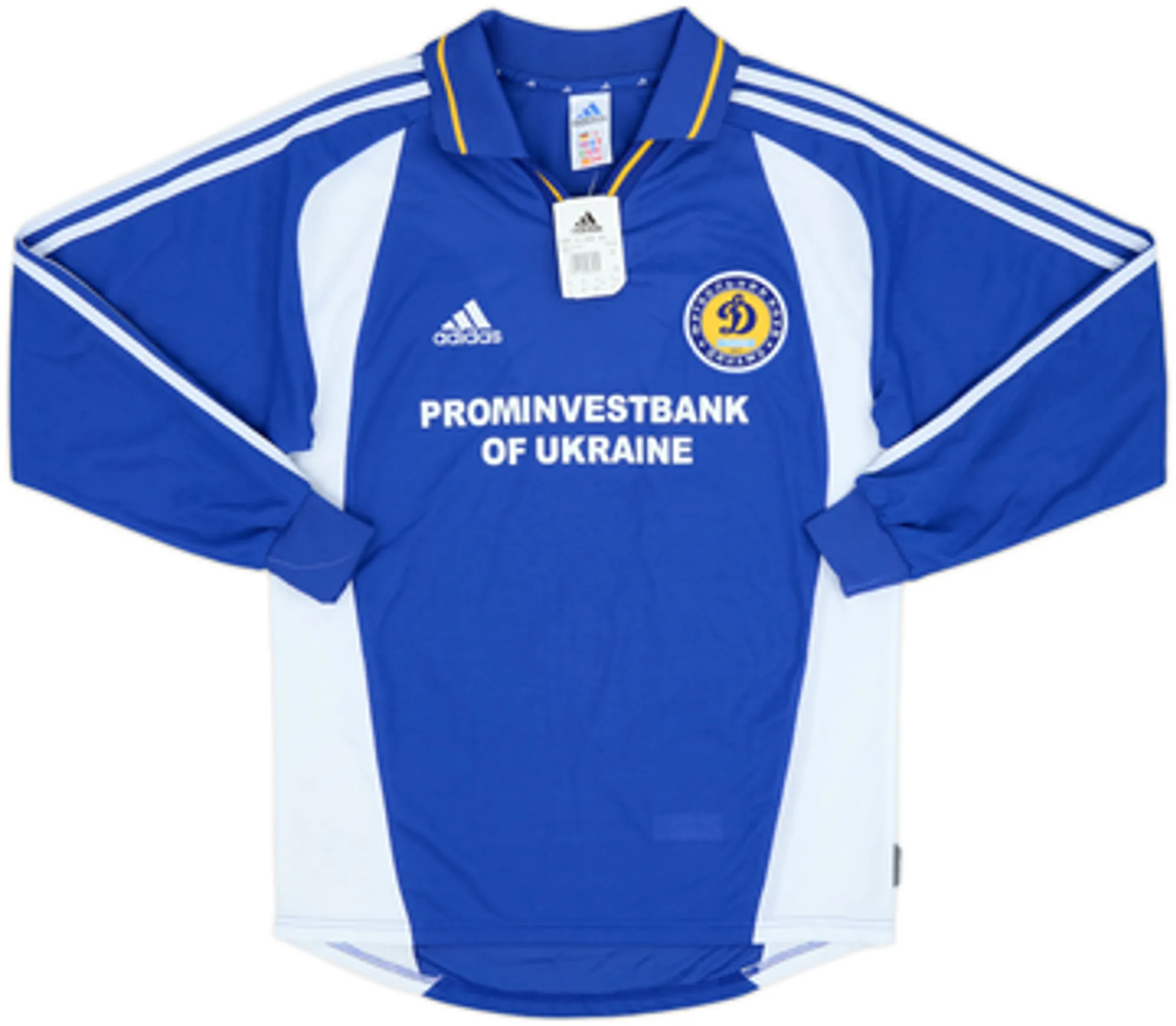 adidas Dynamo Kiev Mens LS Player Issue Away Shirt 2001/02