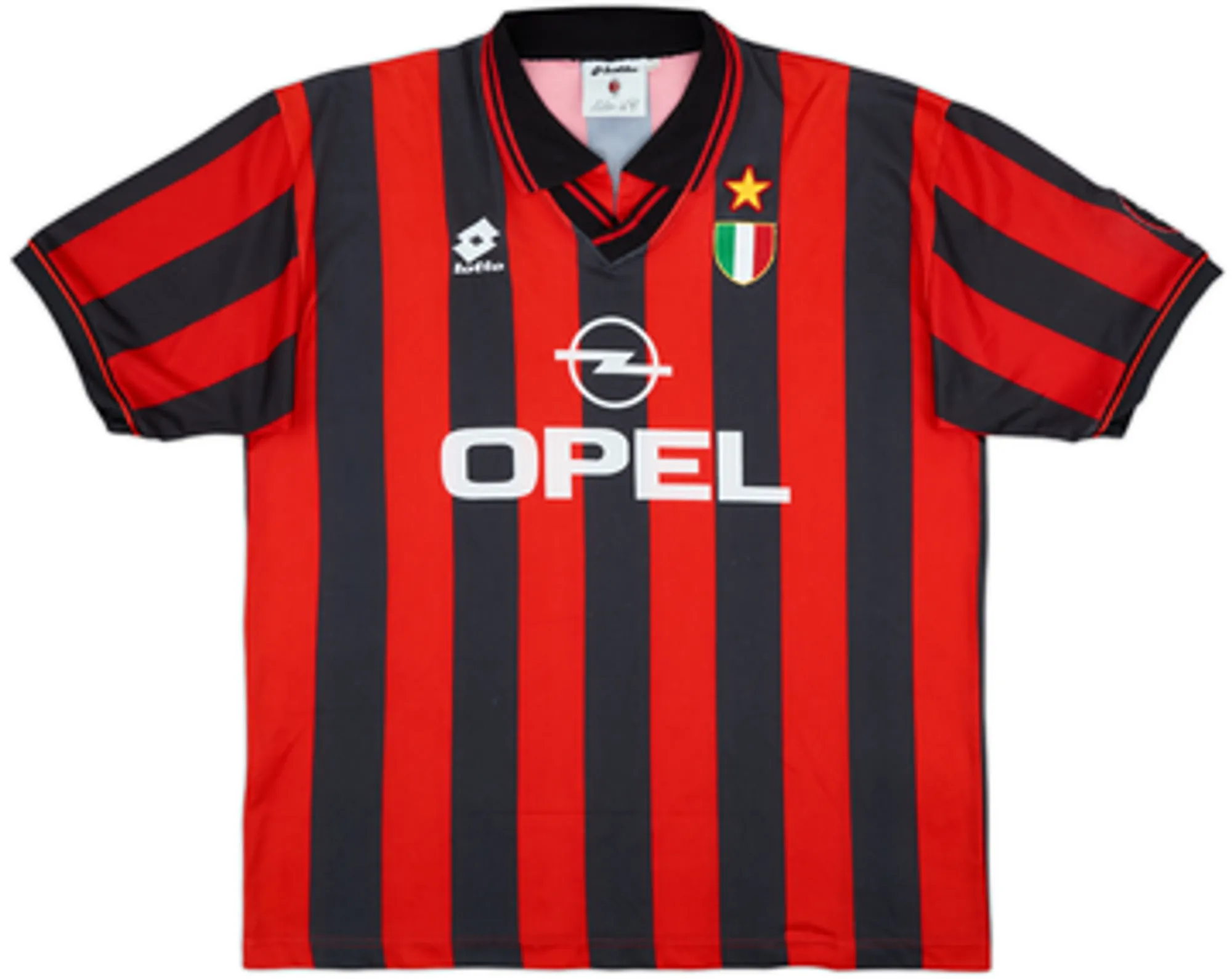 Lotto AC Milan Mens SS Home Shirt 1996/97