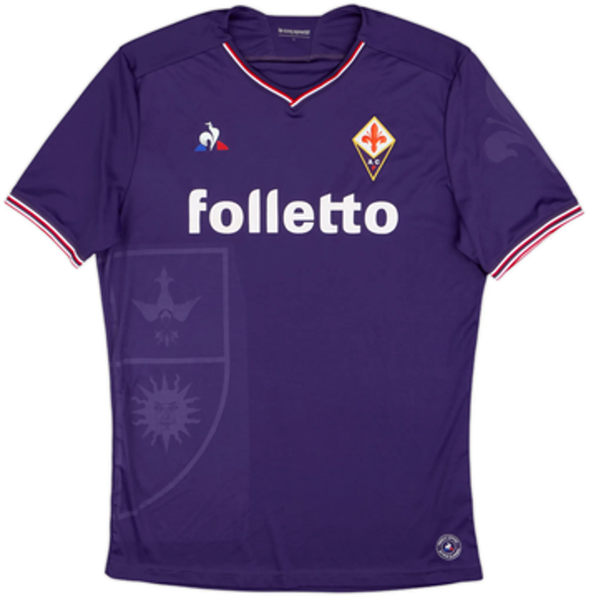 LeCoqSportif Fiorentina Mens SS Home Shirt 2017/18