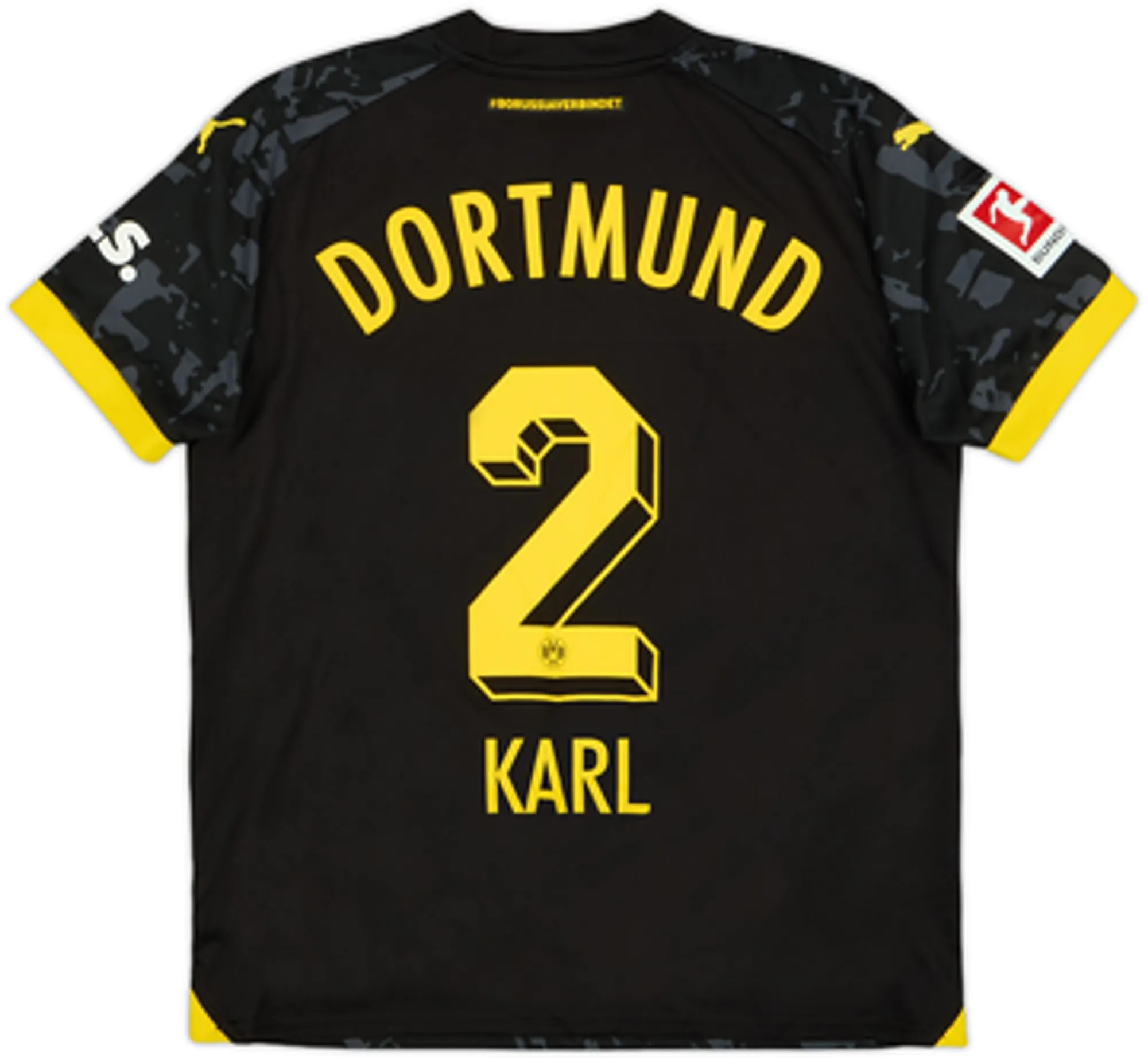 Puma Borussia Dortmund Boys SS Away Shirt 2023/24