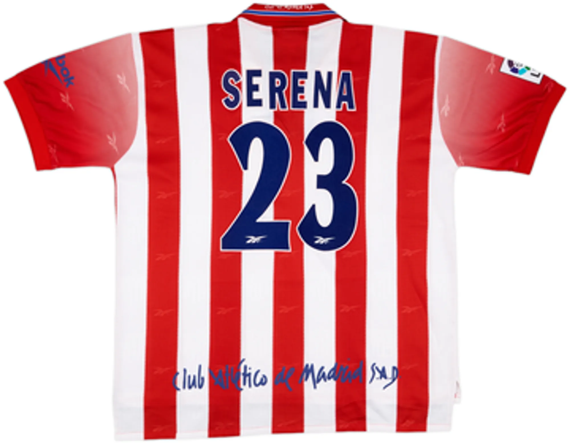 Reebok Atlético Madrid Mens SS Player Issue Home Shirt 1998/99