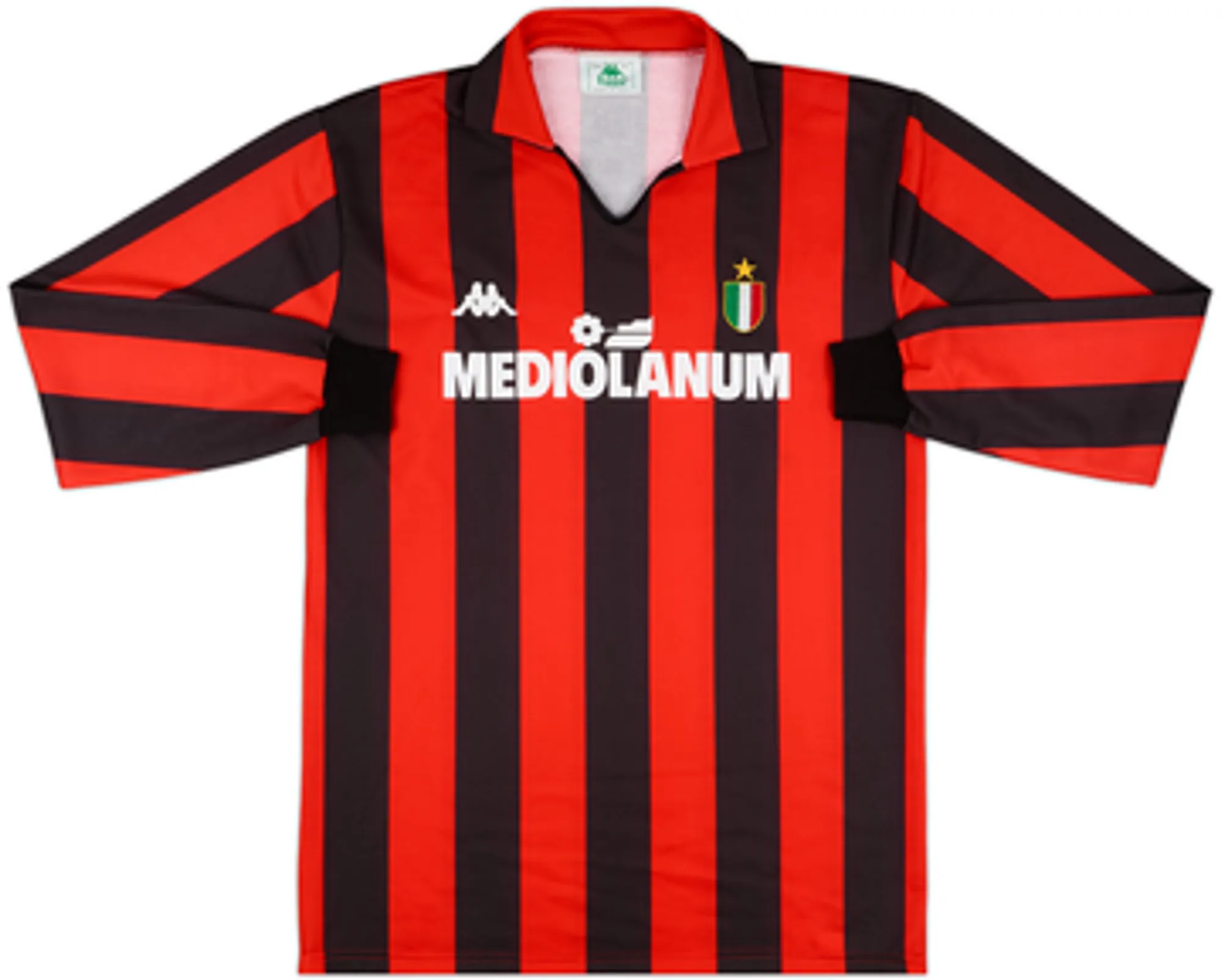 Kappa AC Milan Mens LS Player Issue Home Shirt 1988/89