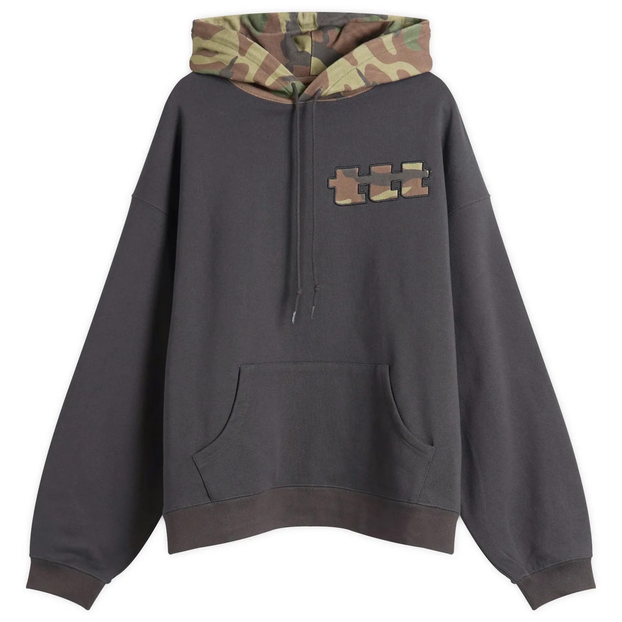 TTT MSW Men's Camo Logo Hoodie Charcoal Gray