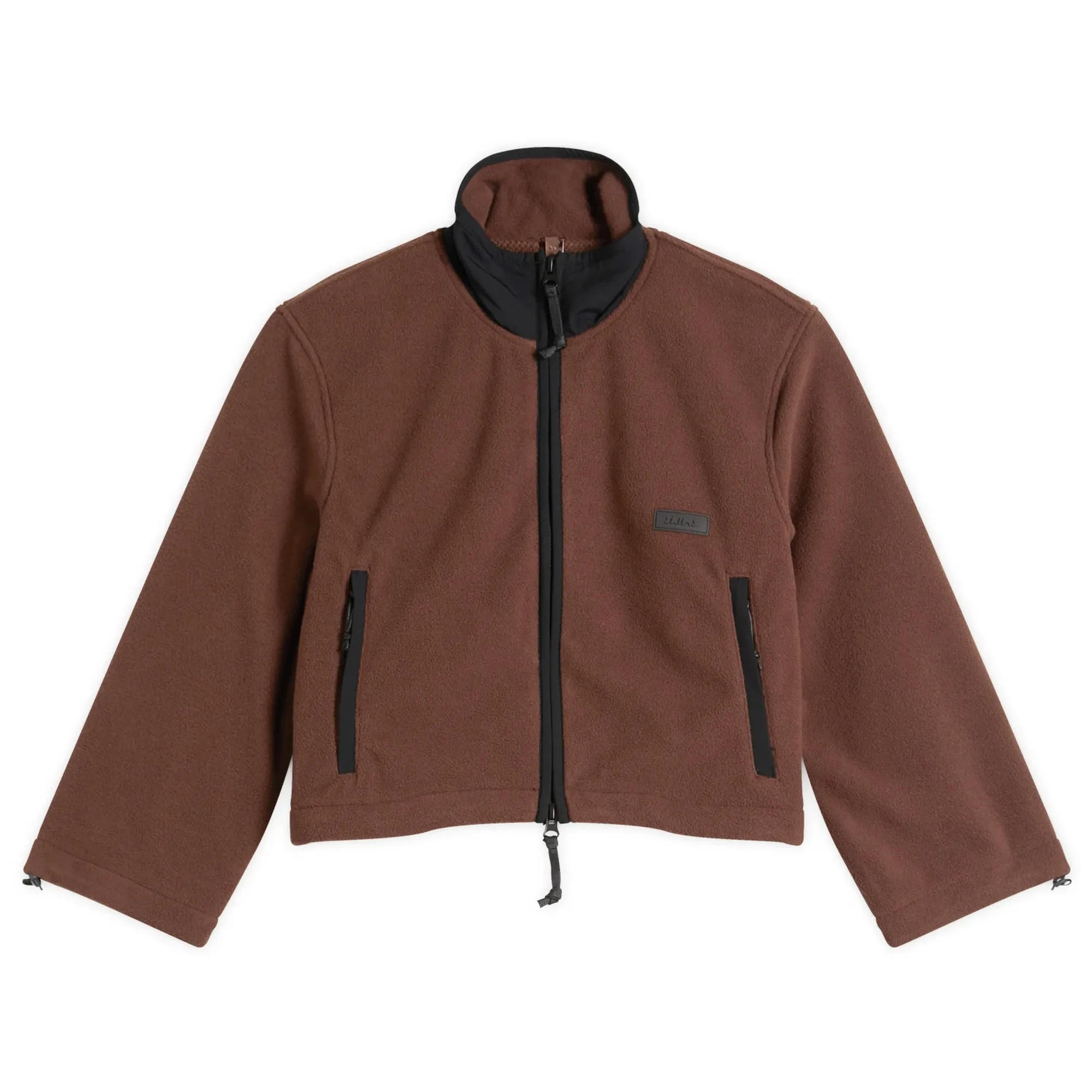 SKIMS Women's Fleece Lounge Shrunken Zip Up Jacket Cocoa