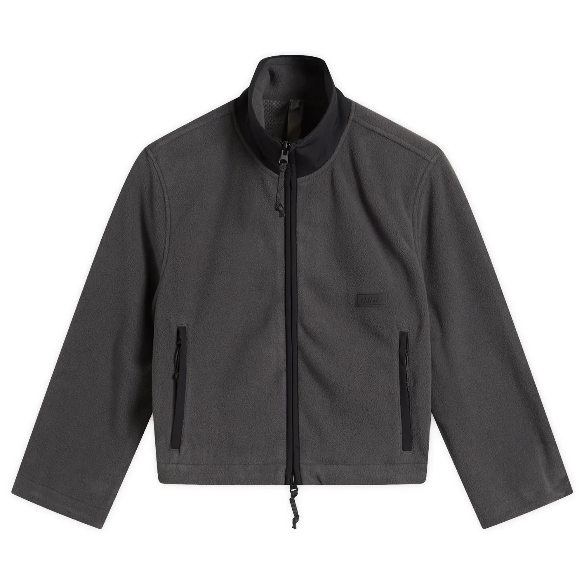 SKIMS Women's Fleece Lounge Shrunken Zip Up Jacket Ash