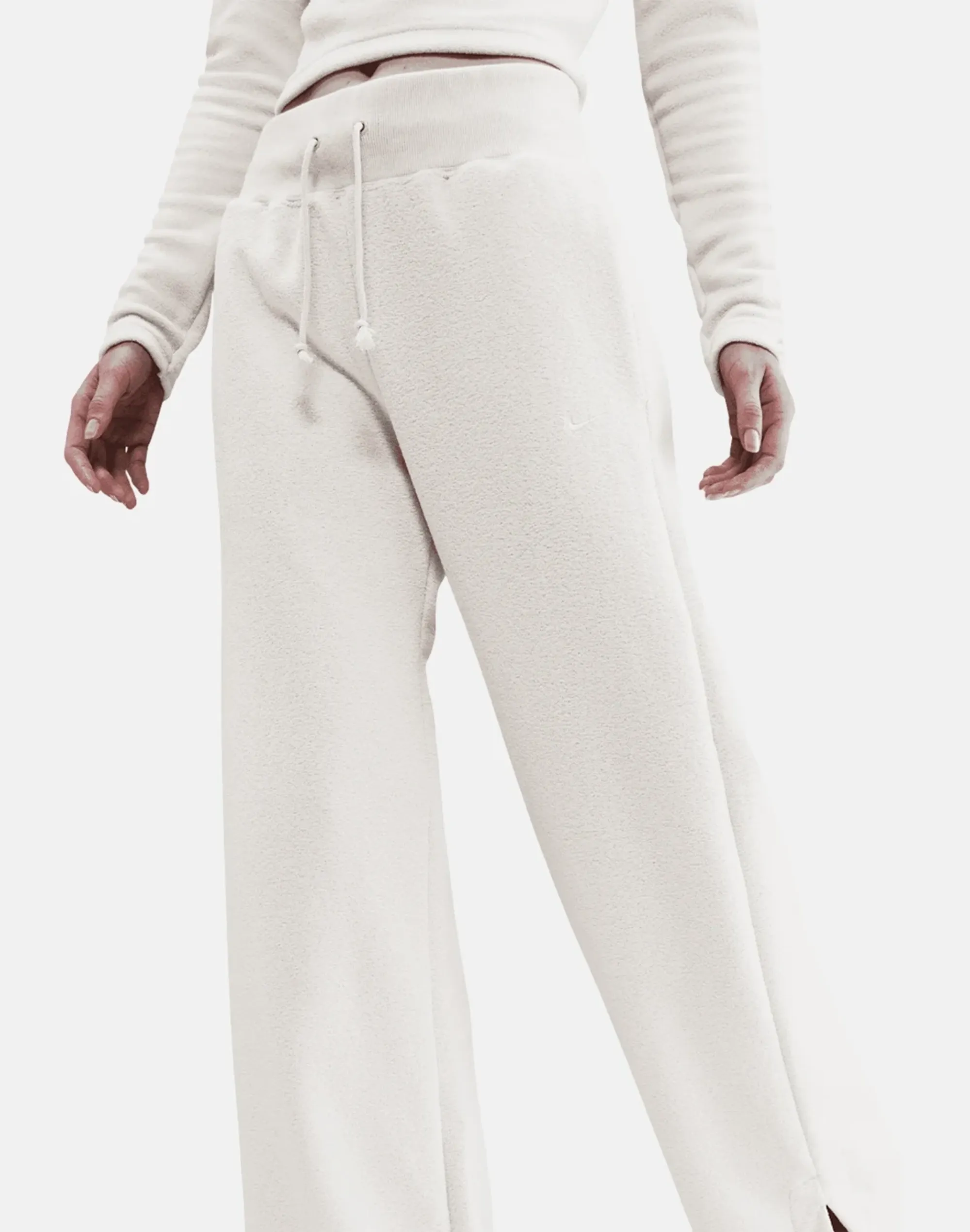Pants Nike Sportswear Phoenix Plush Women's High-Waisted Wide-Leg Cozy Fleece Pants Light Bone/ Sail L