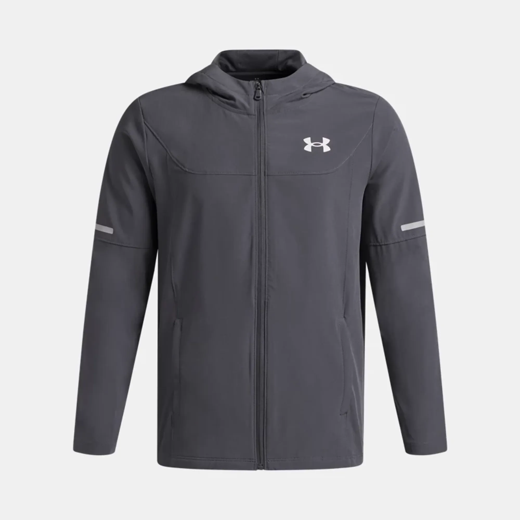 Under Armour  Tech™ Utility Woven Boys' Jacket Castlerock / White YLG (59 - 63 in)