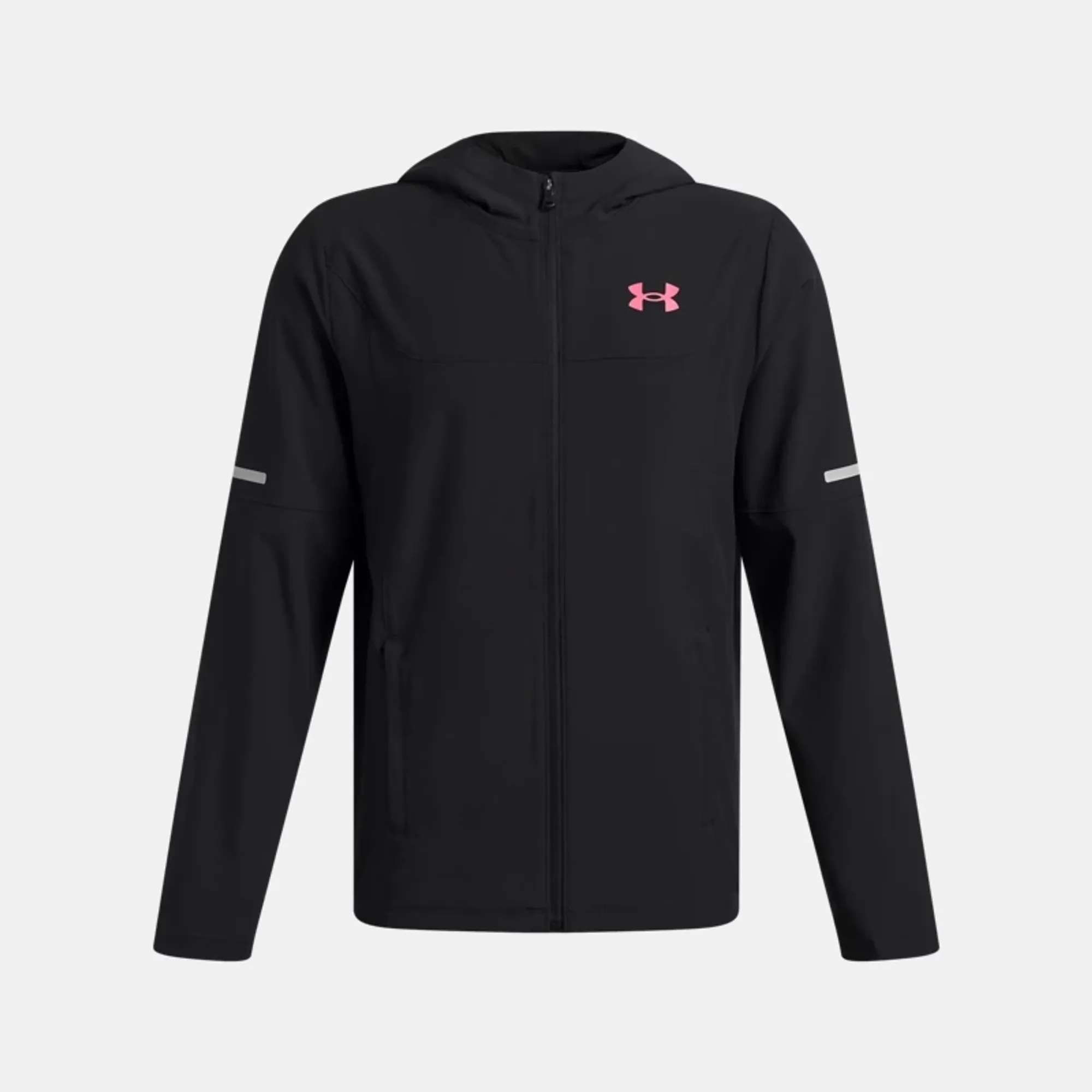 Under Armour  Tech™ Utility Woven Boys' Jacket Black / Super Pink YLG (59 - 63 in)