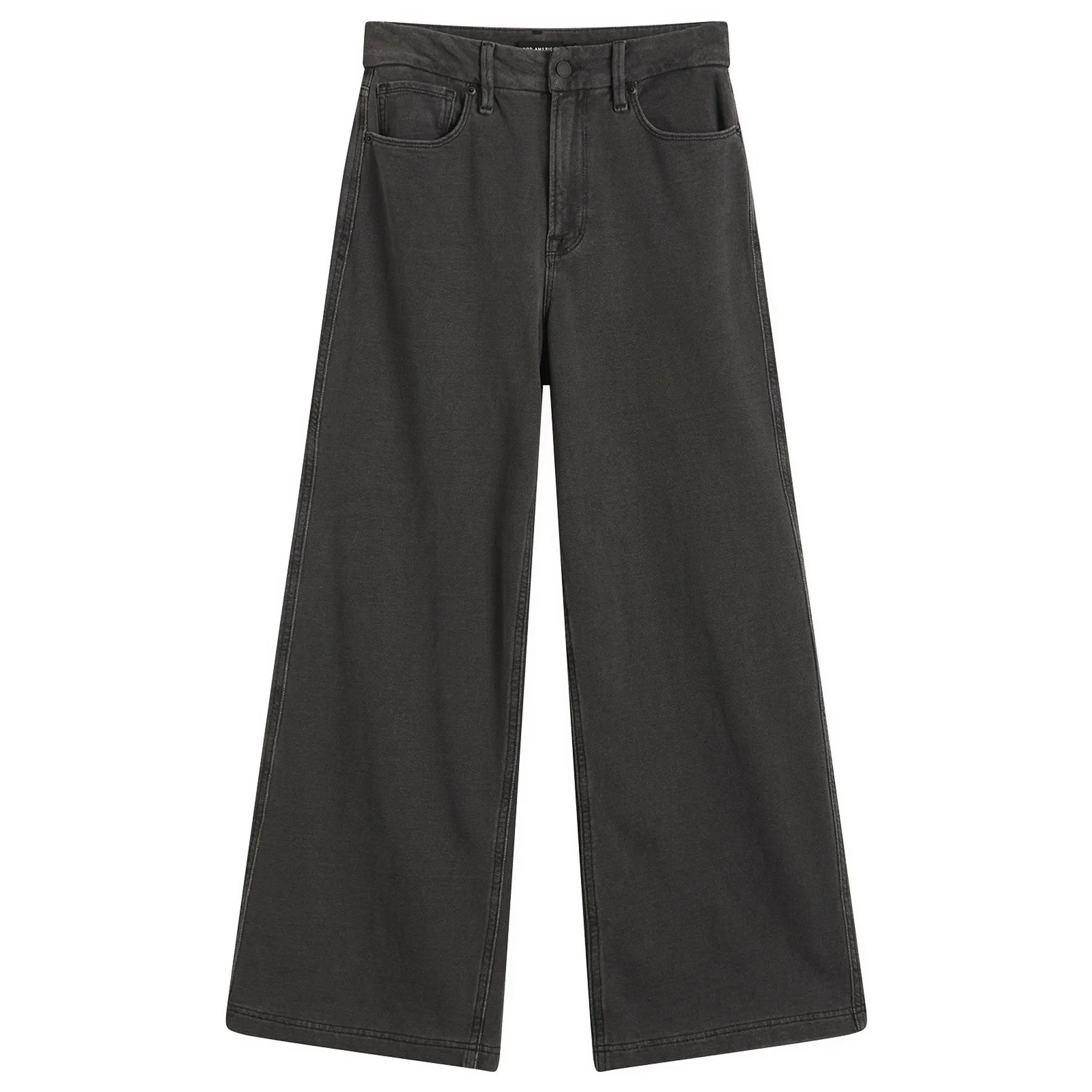 Good American Women's Jeanius Crop Good Skate Sweatpants Black