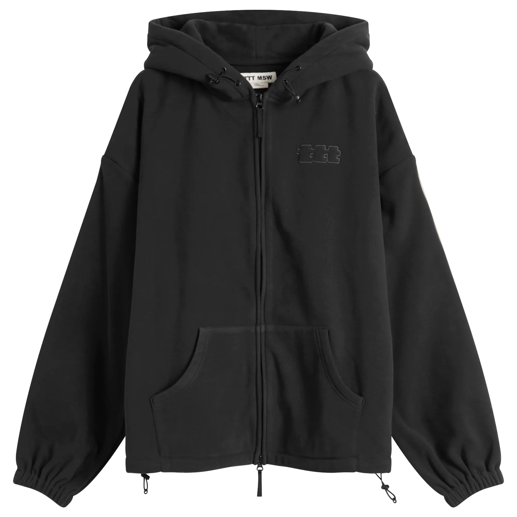 TTT MSW Men's Polartec Logo Fleece Hooded Jacket Black