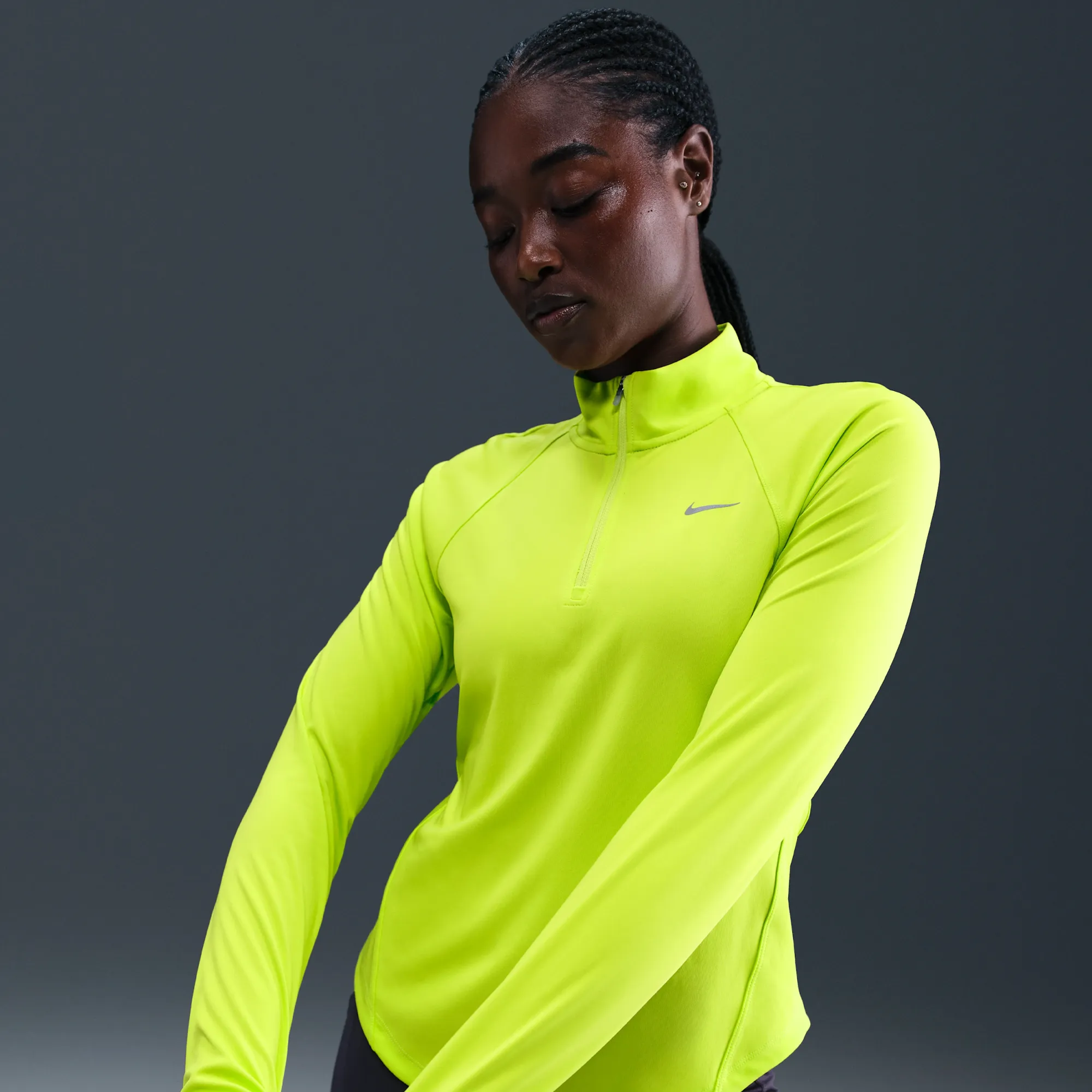 Nike Tempo Women's Dri-FIT 1/4-Zip Running Top - Green