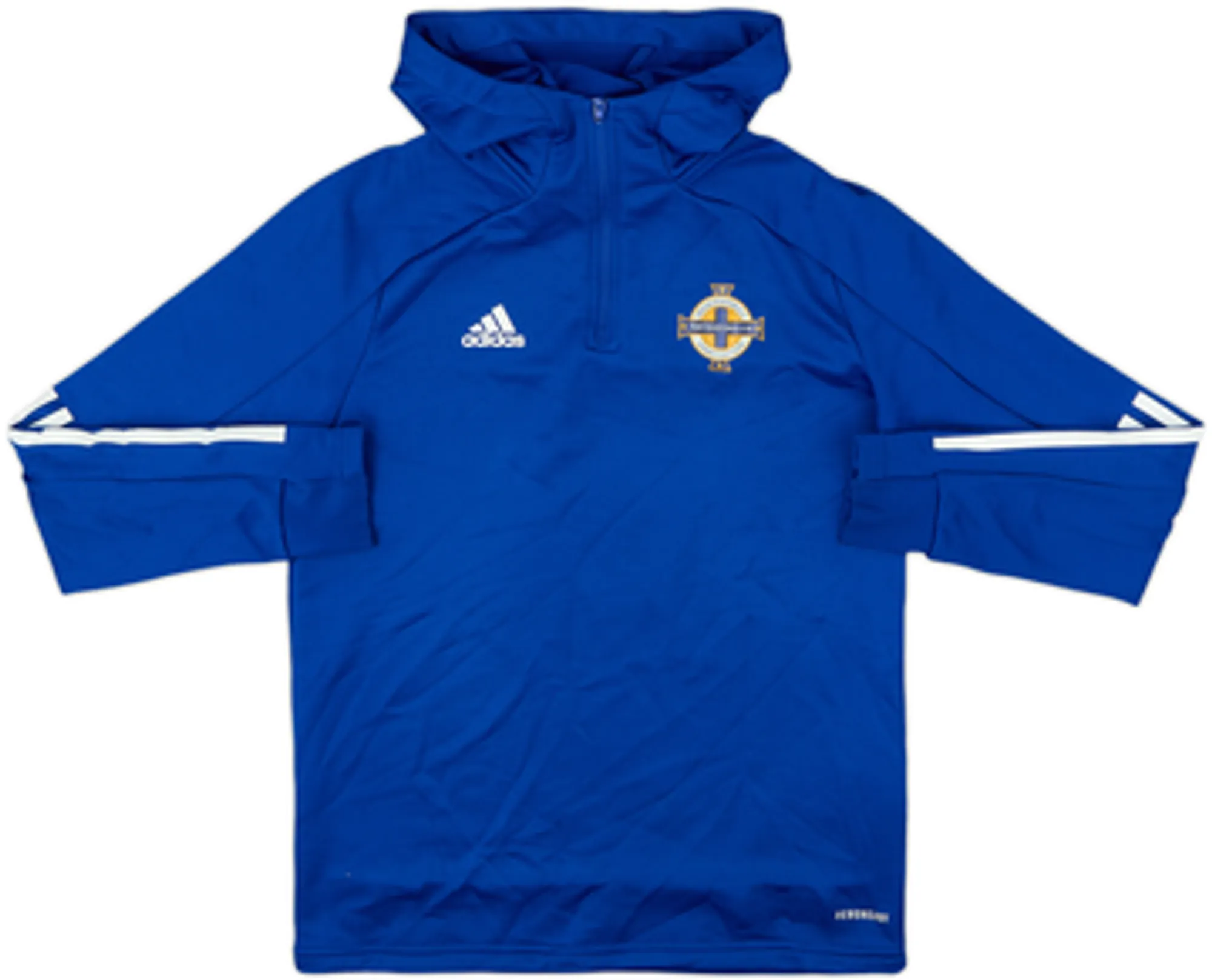 2019-20 Northern Ireland adidas 1/4 Zip Hooded Drill Top - 9/10 - (M.Boys)