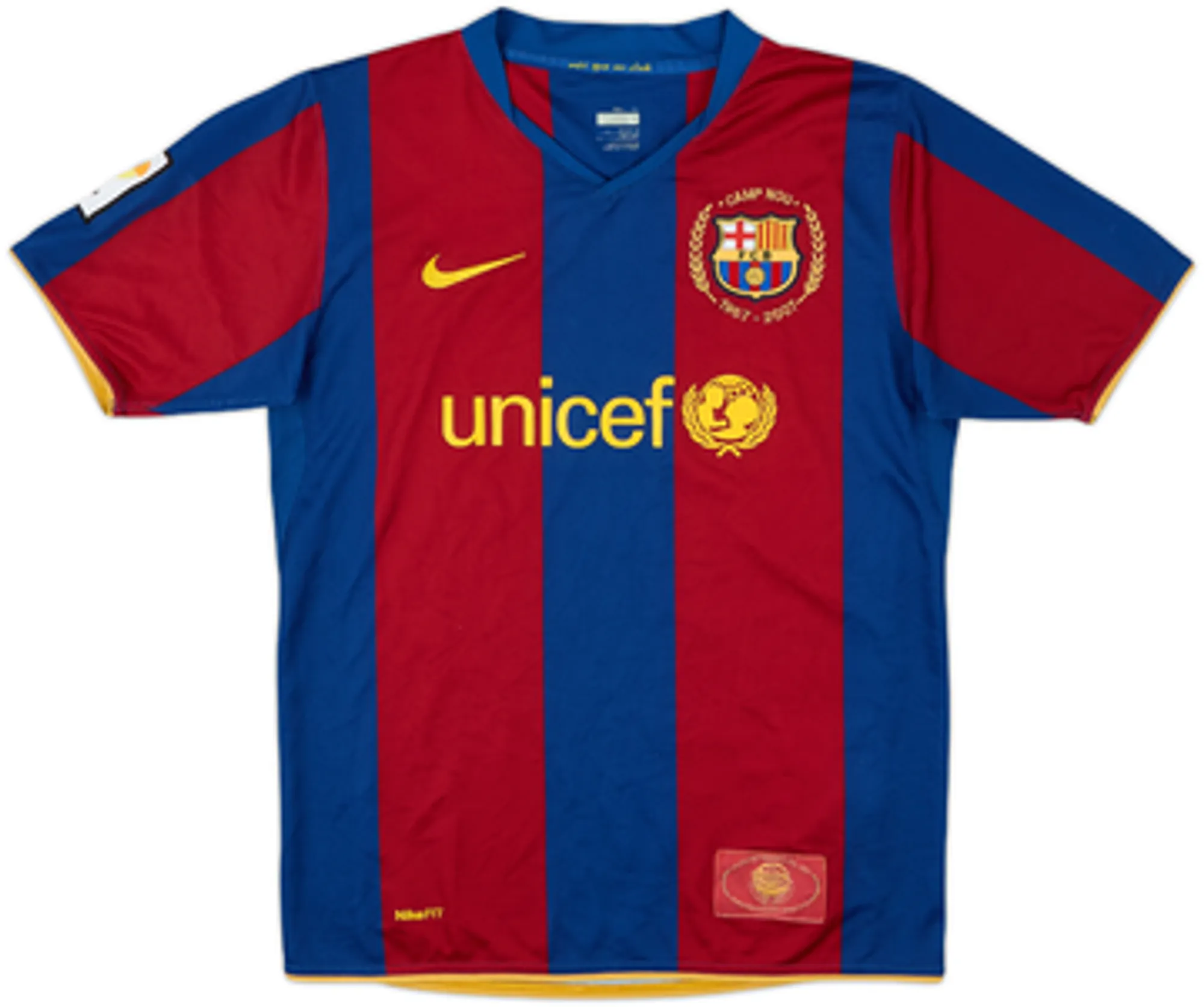 Nike Barcelona Boys SS Home Shirt 2007/08