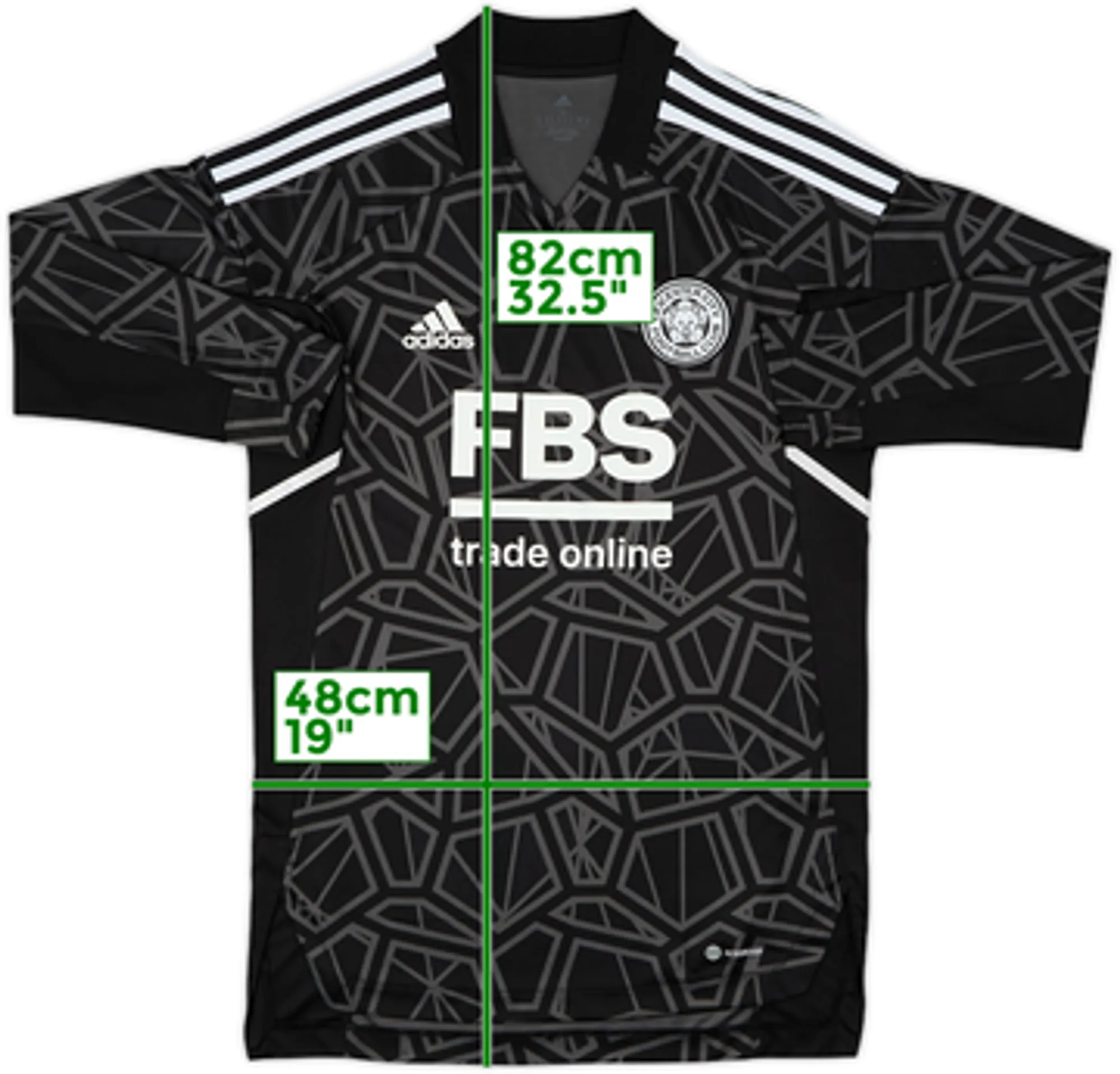 adidas Leicester City Mens LS Goalkeeper Home Shirt 2022/23