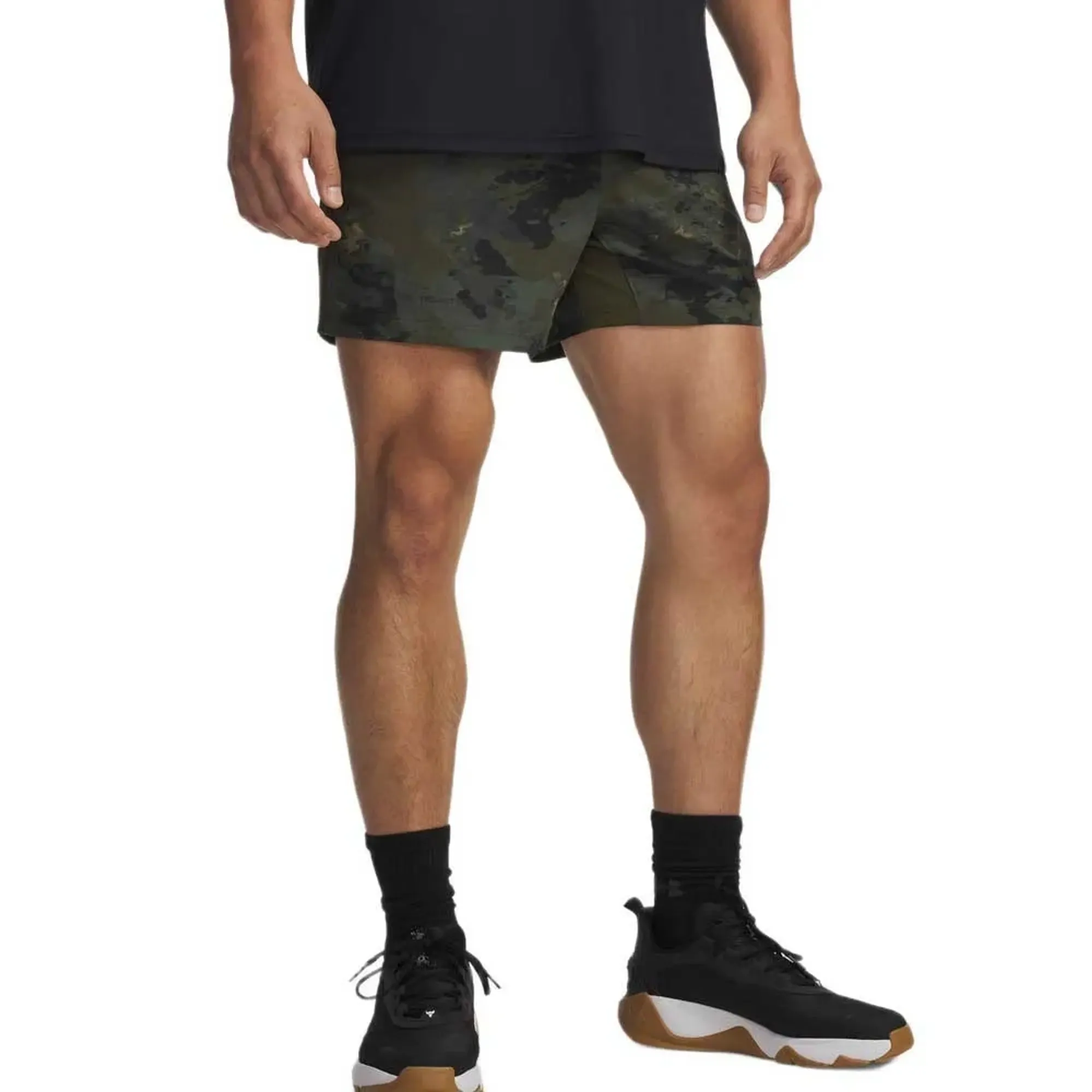Under Armour Project Rock Ultimate Men's 5 Shorts Expedition Green / Black L