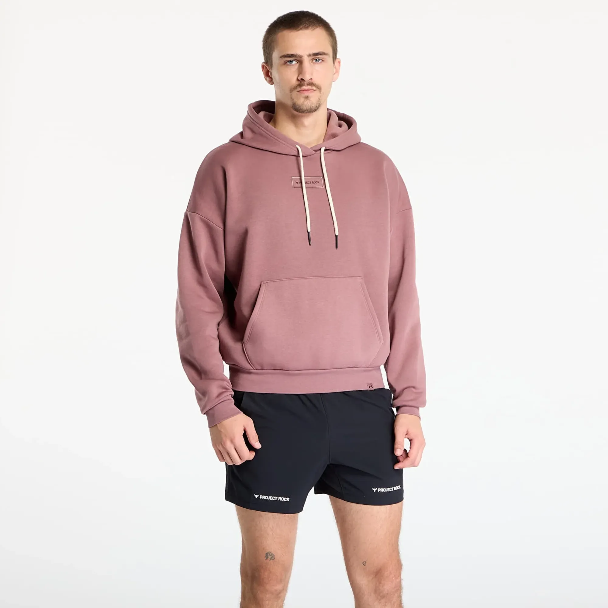 Sweatshirt Under Armour Project Rock Icon Hoodie Maroon M