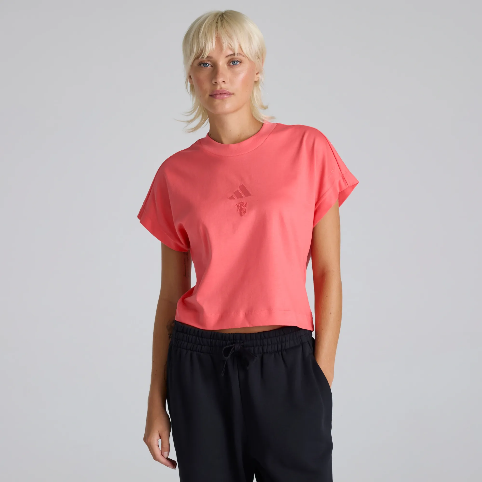 Manchester United x adidas Womens ALL SZN T-Shirt Pink