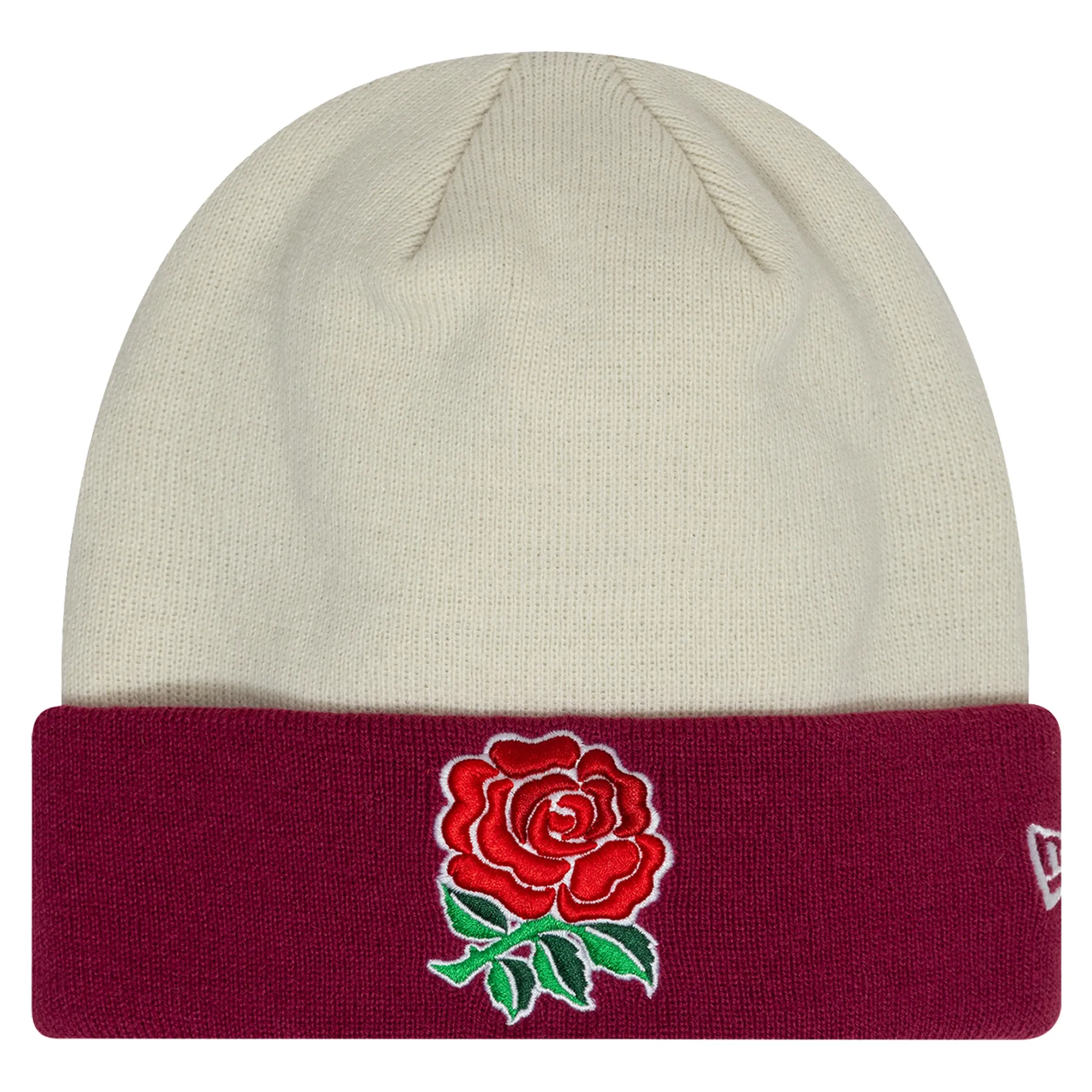Rugby Football Union Contrast Cream Cuff Knit Beanie Hat New Era Cap adult unisex