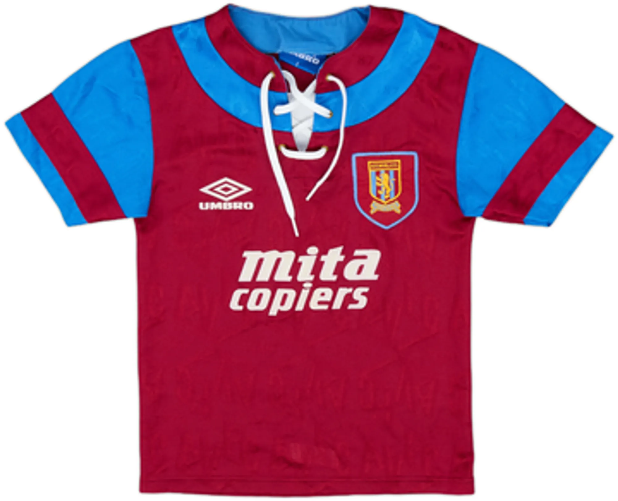 Umbro Aston Villa Boys SS Home Shirt 1992/93