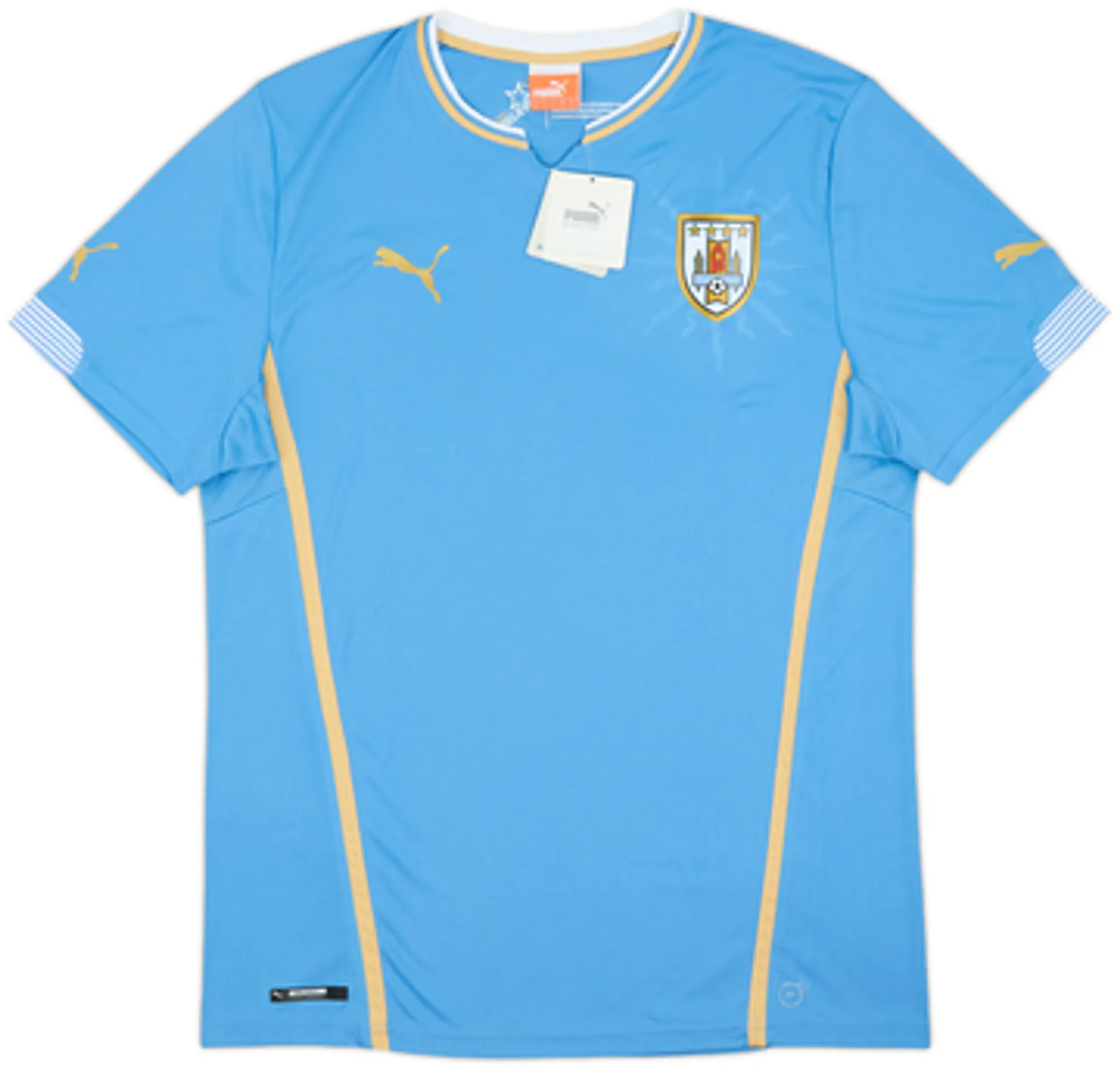 Puma Uruguay Mens SS Home Shirt 2014