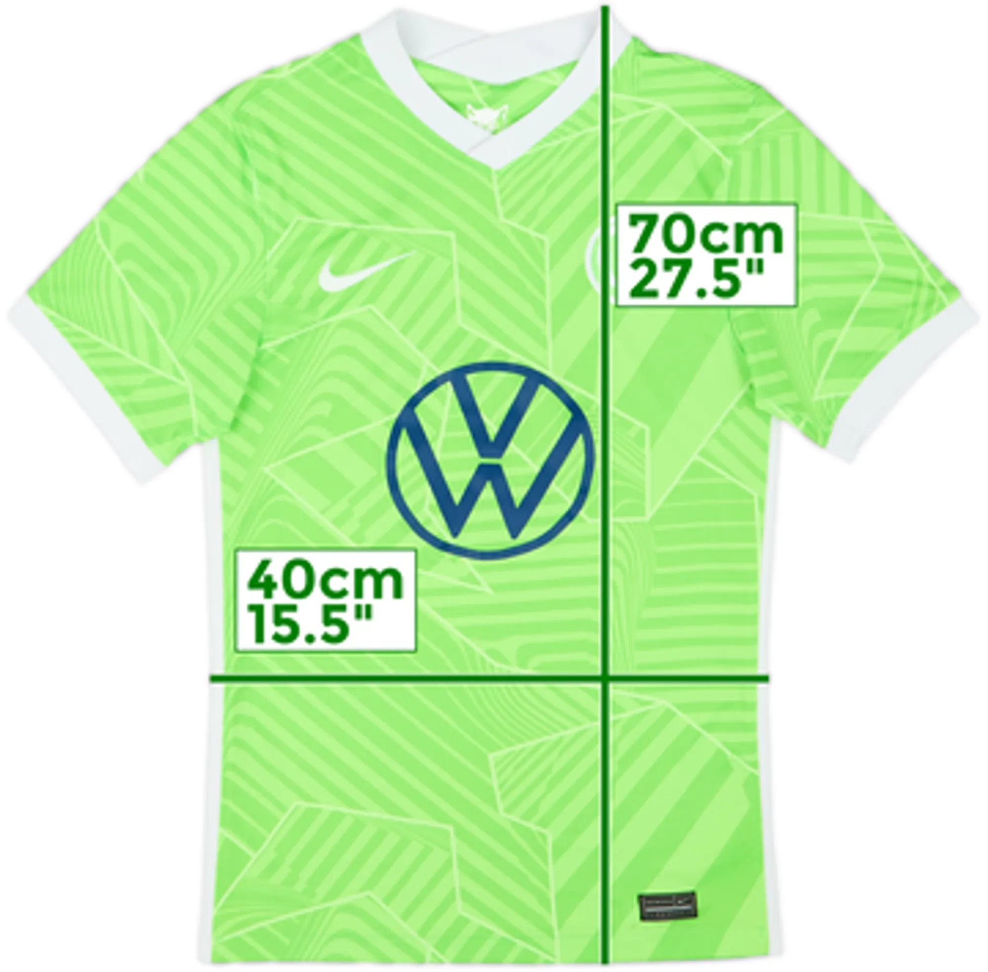 Nike Wolfsburg Mens SS Home Shirt 2021/22