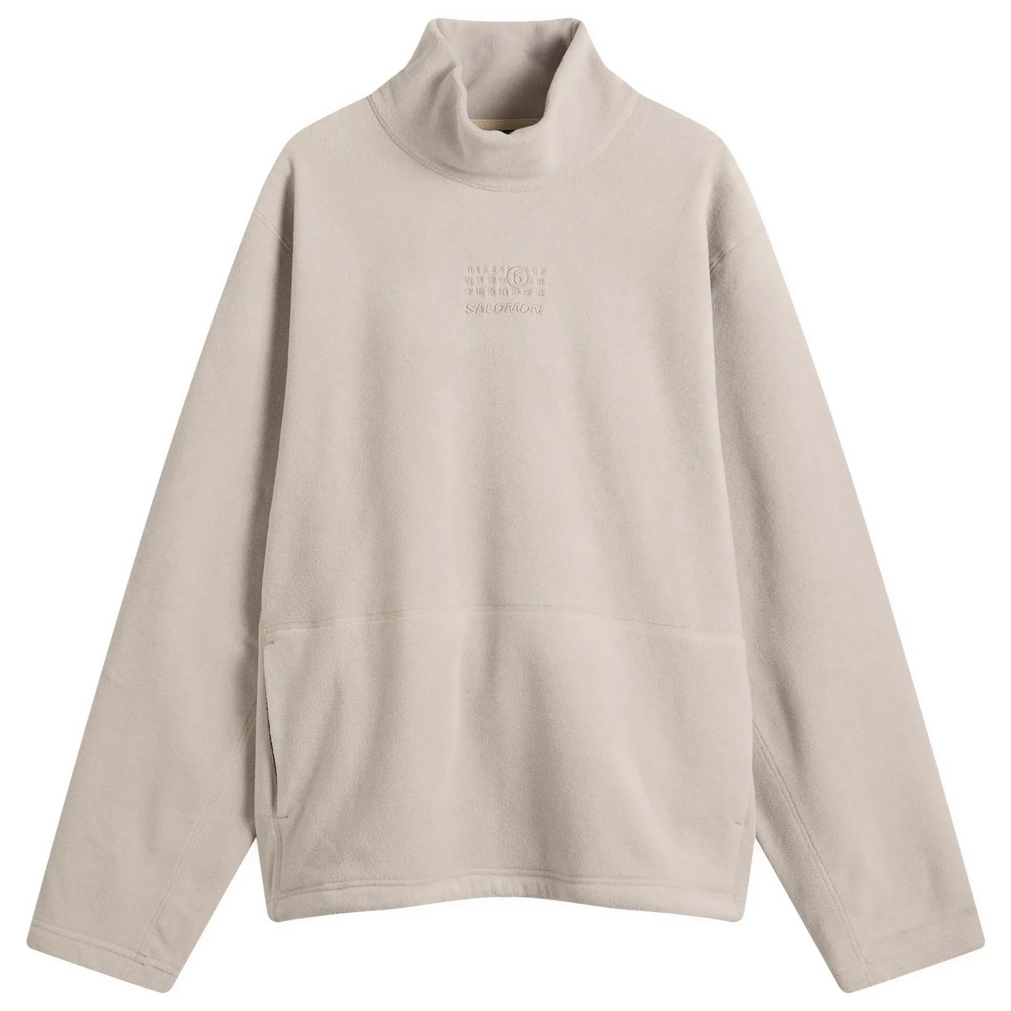 MM6 Maison Margiela Men's x Salomon Long-Sleeved Fleece High Neck Top Oatmeal