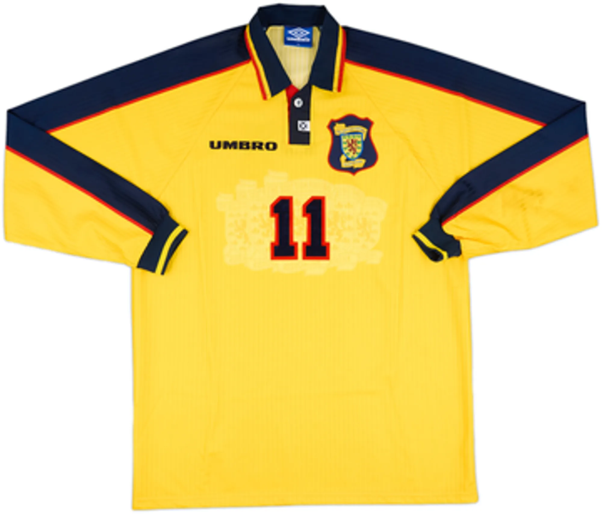 Umbro Scotland Mens LS Player Issue Away Shirt 1996