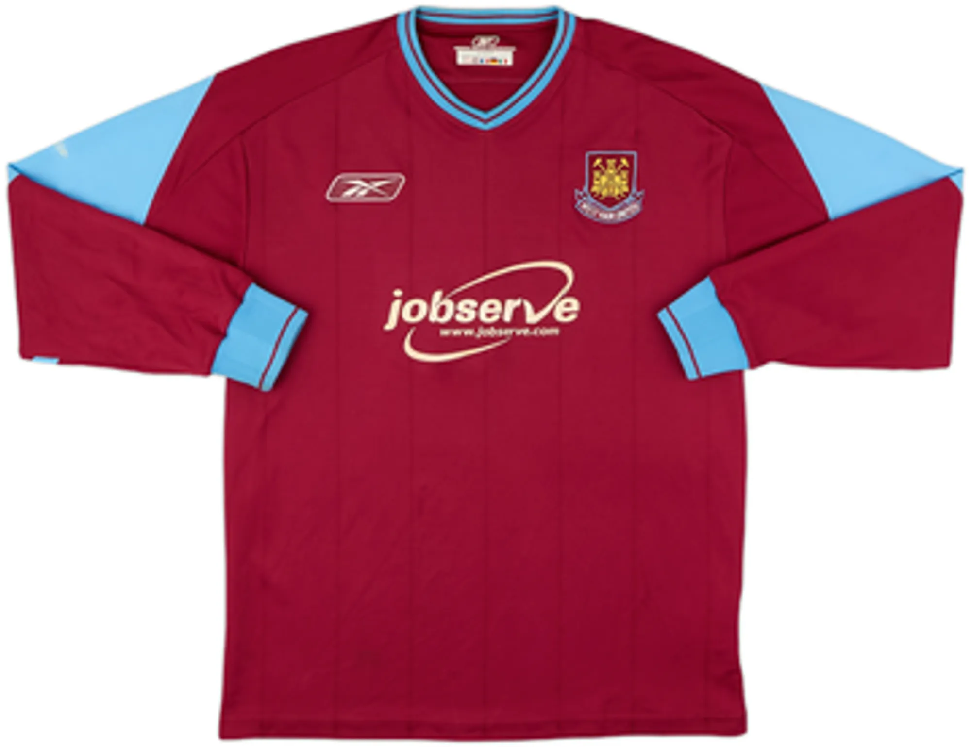 Reebok West Ham United Mens LS Home Shirt 2003/05