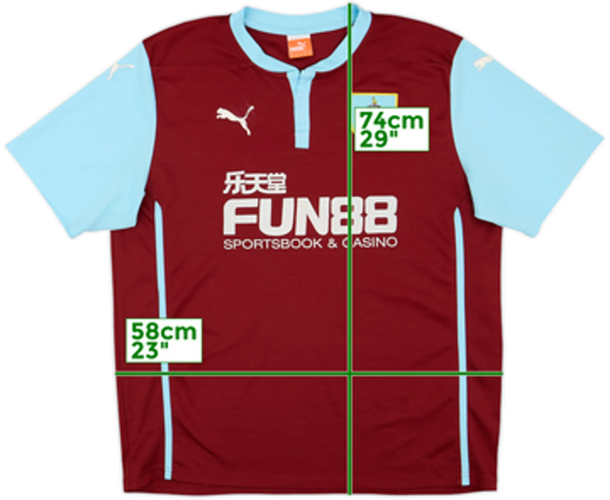 Puma Burnley Mens SS Home Shirt 2014/15