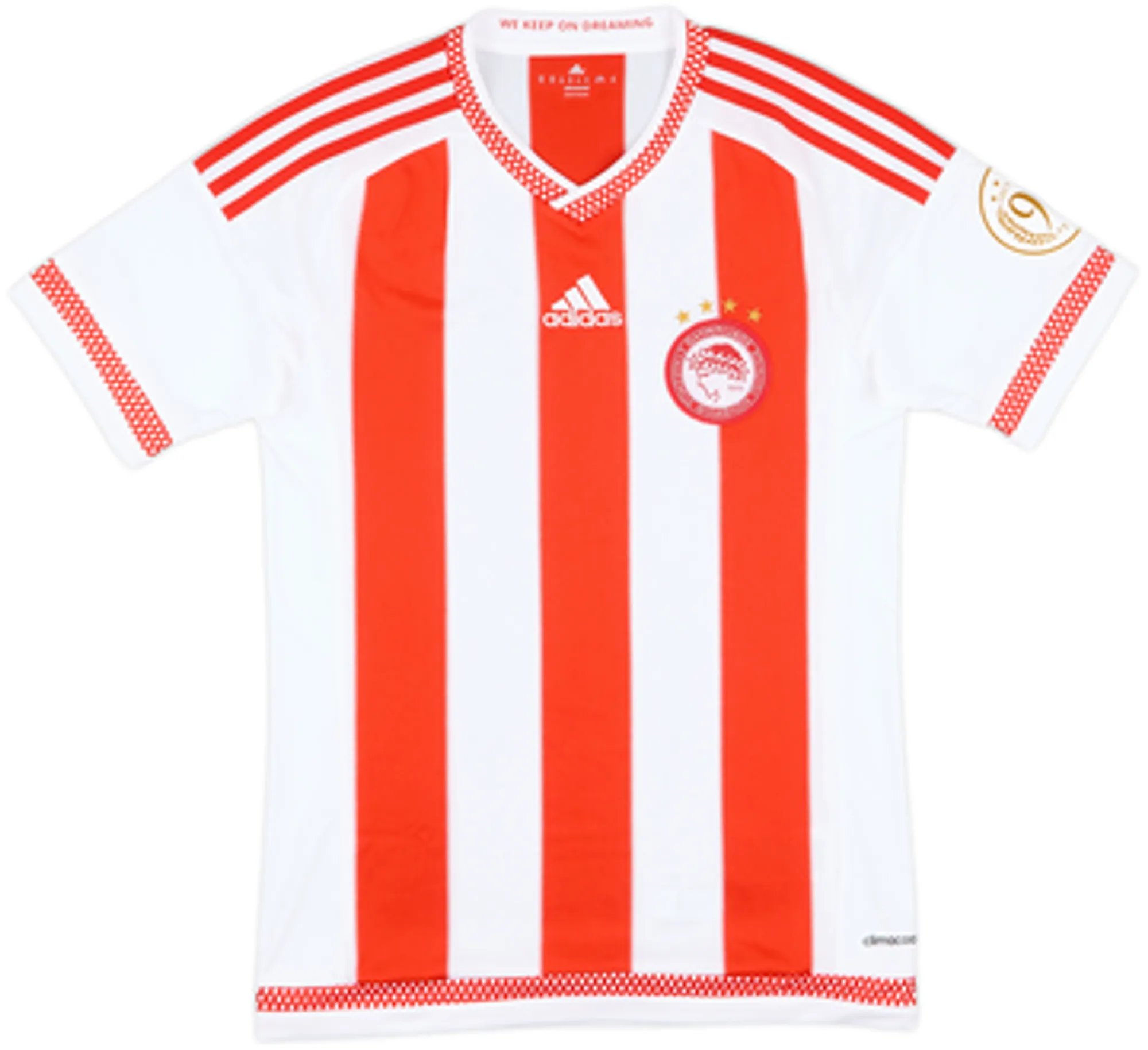 adidas Olympiacos Mens SS Home Shirt 2015/16
