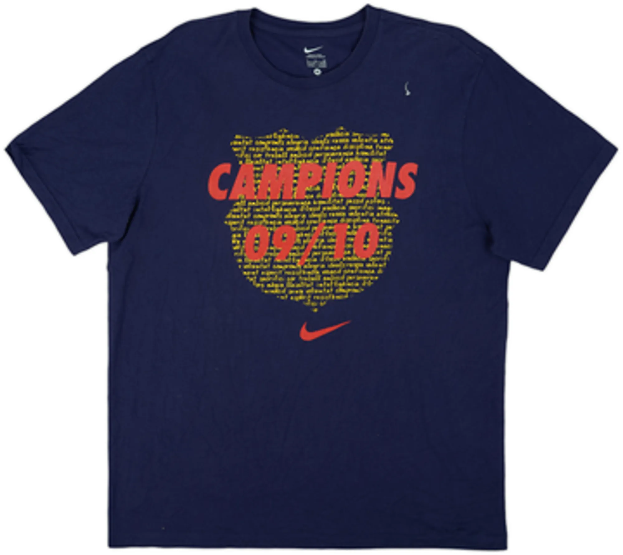 2009-10 Barcelona Nike 'Champions' Cotton Tee - 8/10 - (XL)