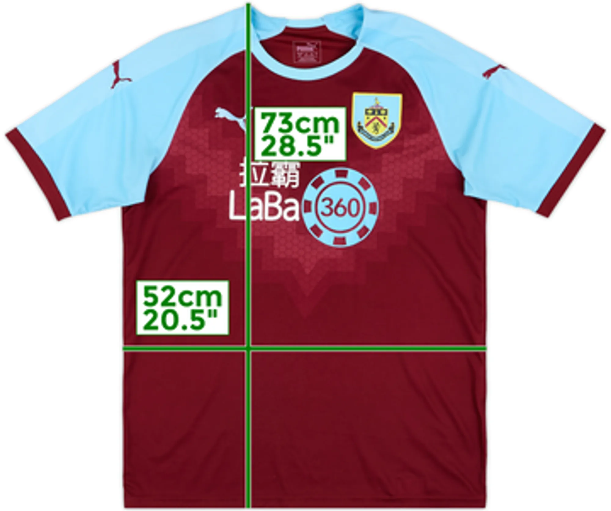 Puma Burnley Mens SS Home Shirt 2018/19
