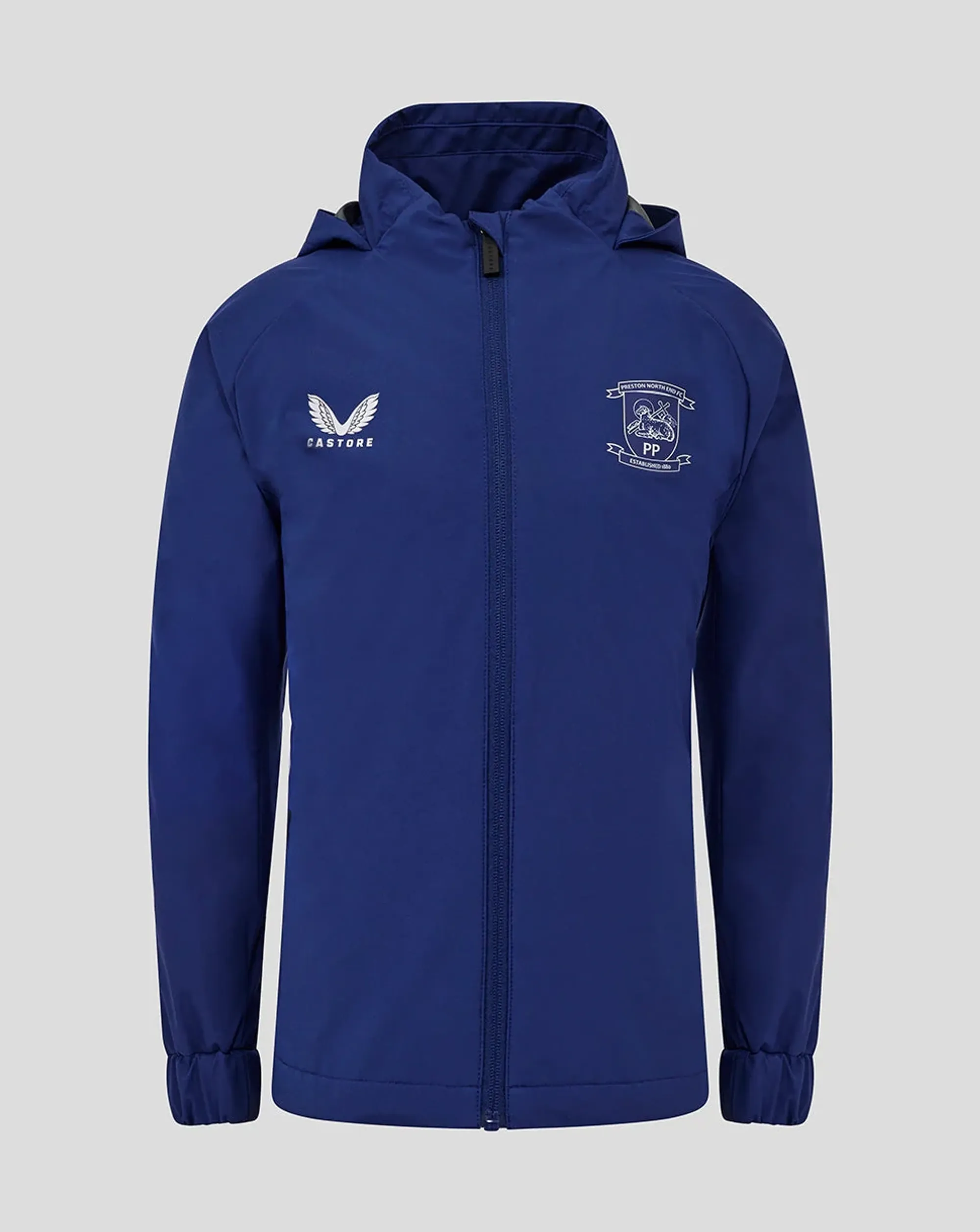 Castore Preston North End Junior 25/26 Training Packable Hood Shower Jacket