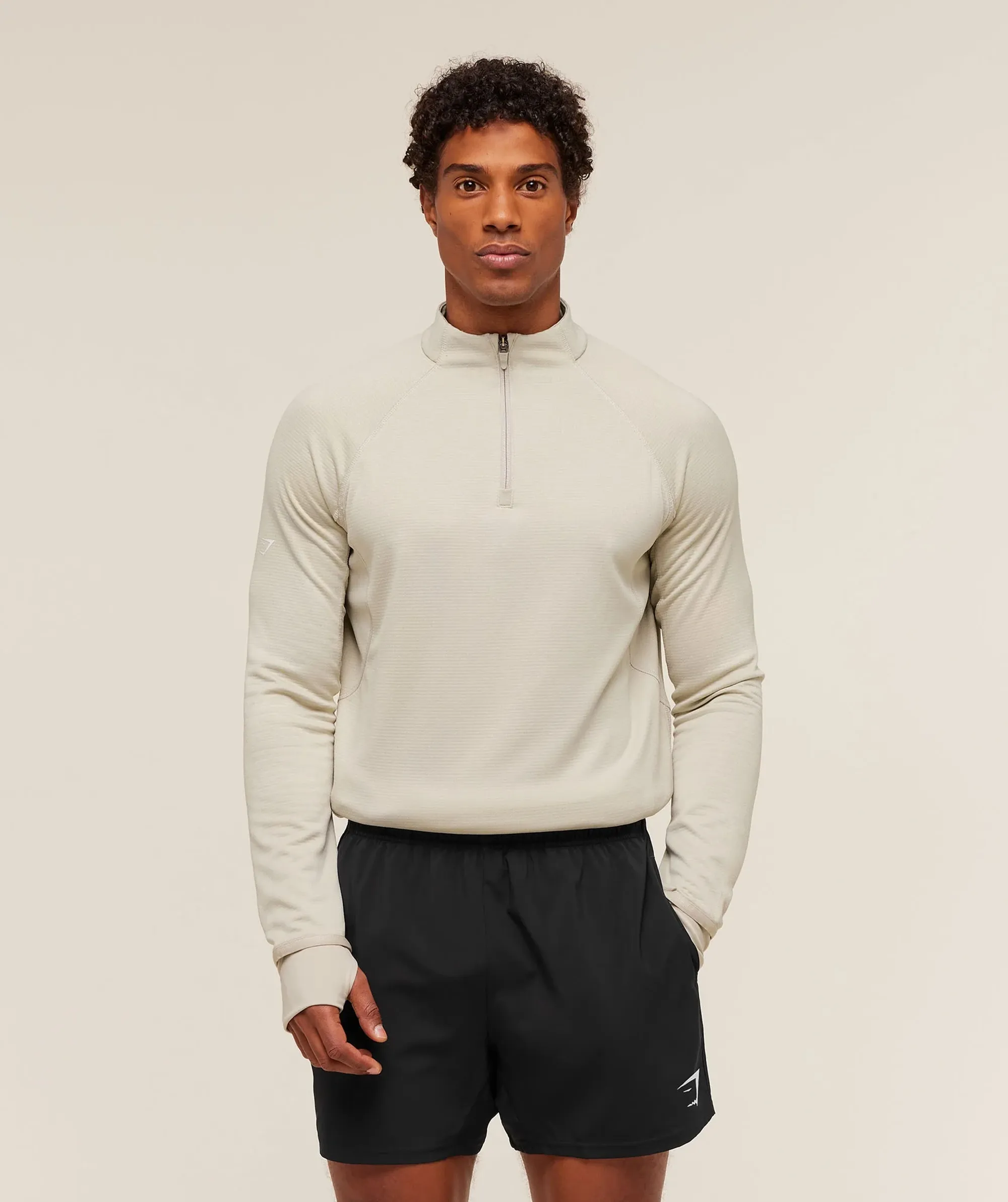  Running 1/4 Zip - Pebble Grey