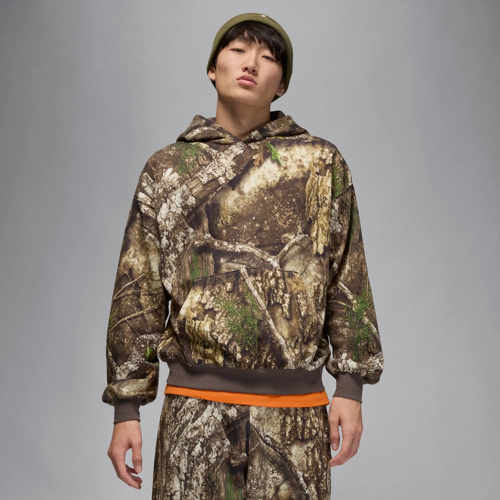 Nike Jordan Brooklyn Men's Fleece Realtree Pullover Hoodie - Green - Fleece