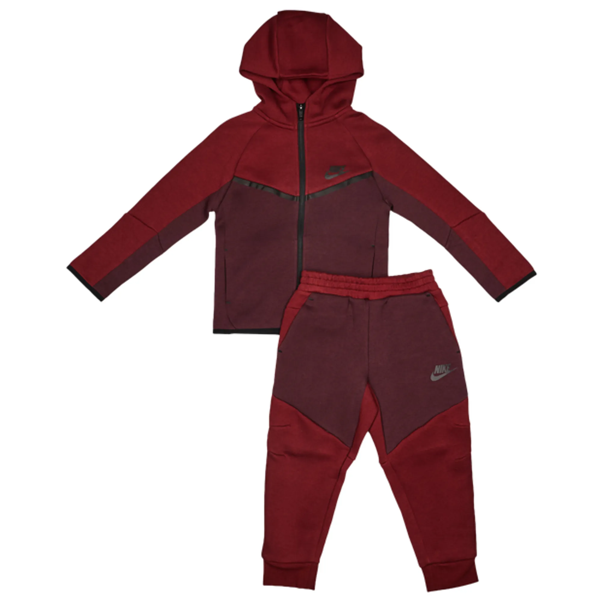 Nike Tech Colorblock Unisex Tracksuits - Red