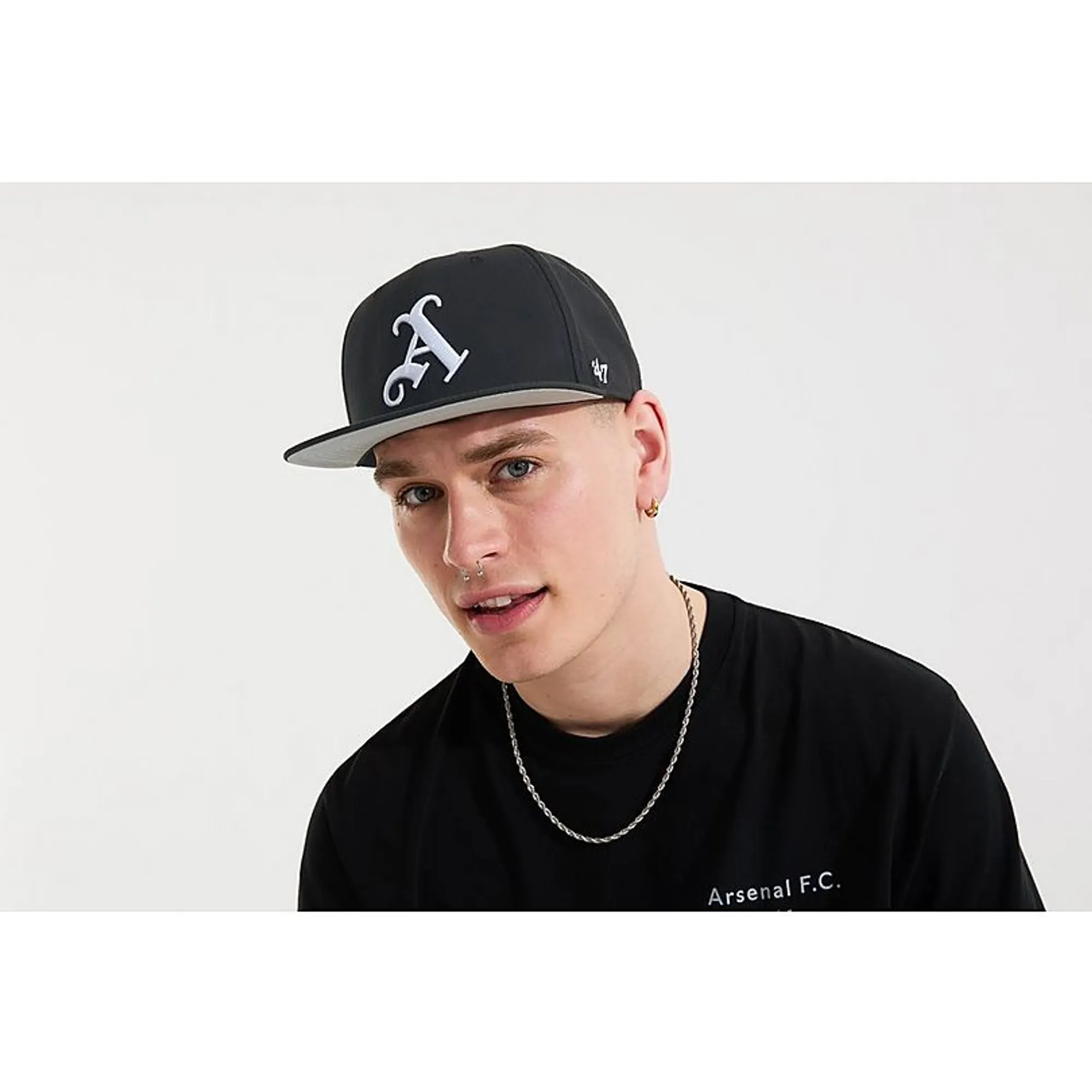 Arsenal 47 Black Snapback Gothic A Cap, Black