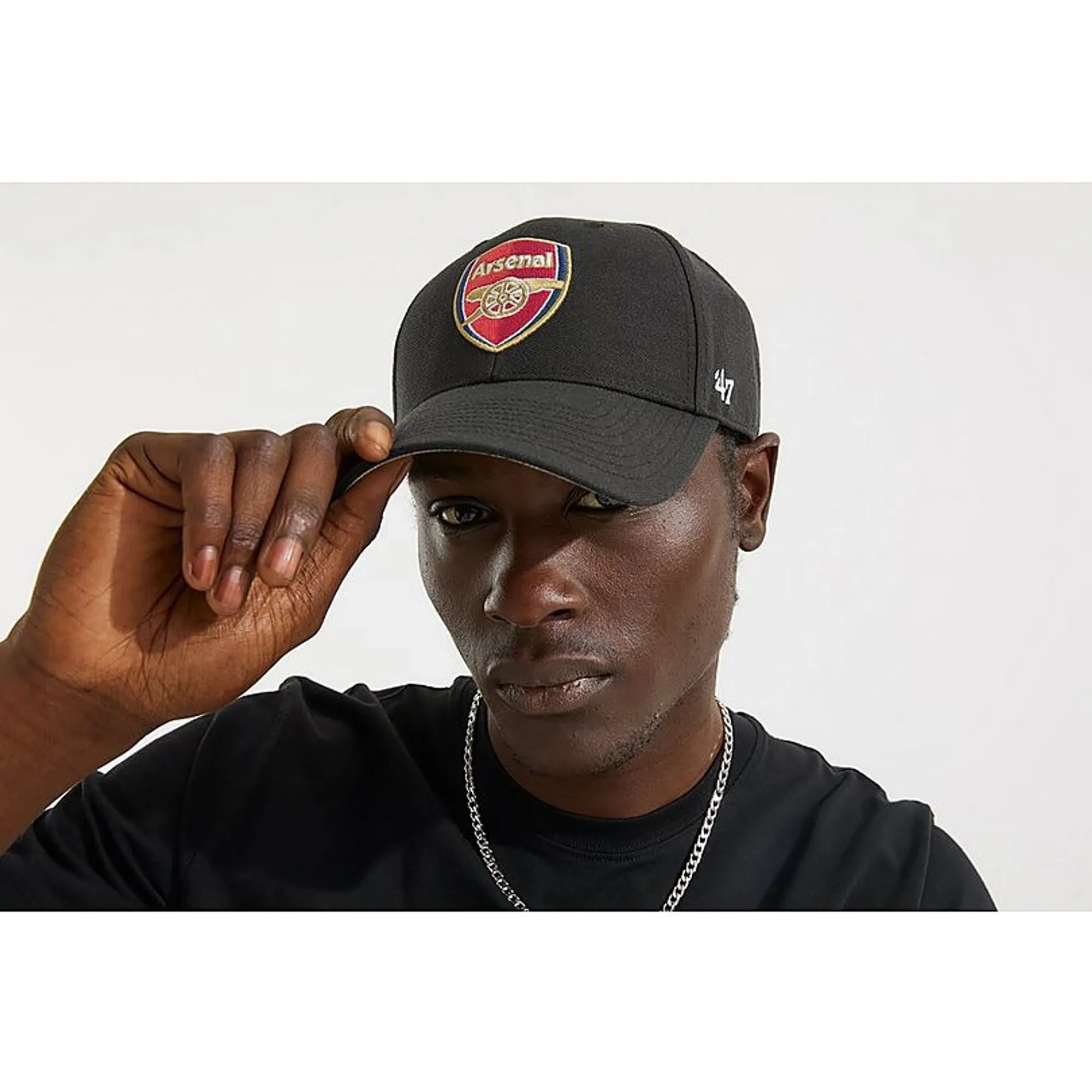 Arsenal 47 Black Crest Cap, Black