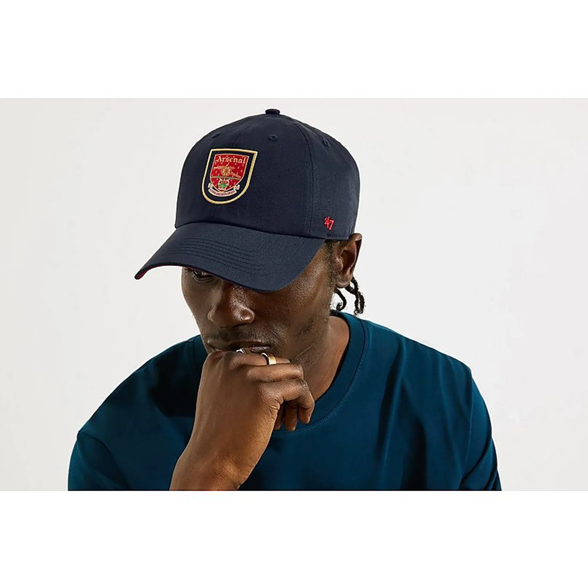 Arsenal 47 Navy Retro Crest Cap, Blue