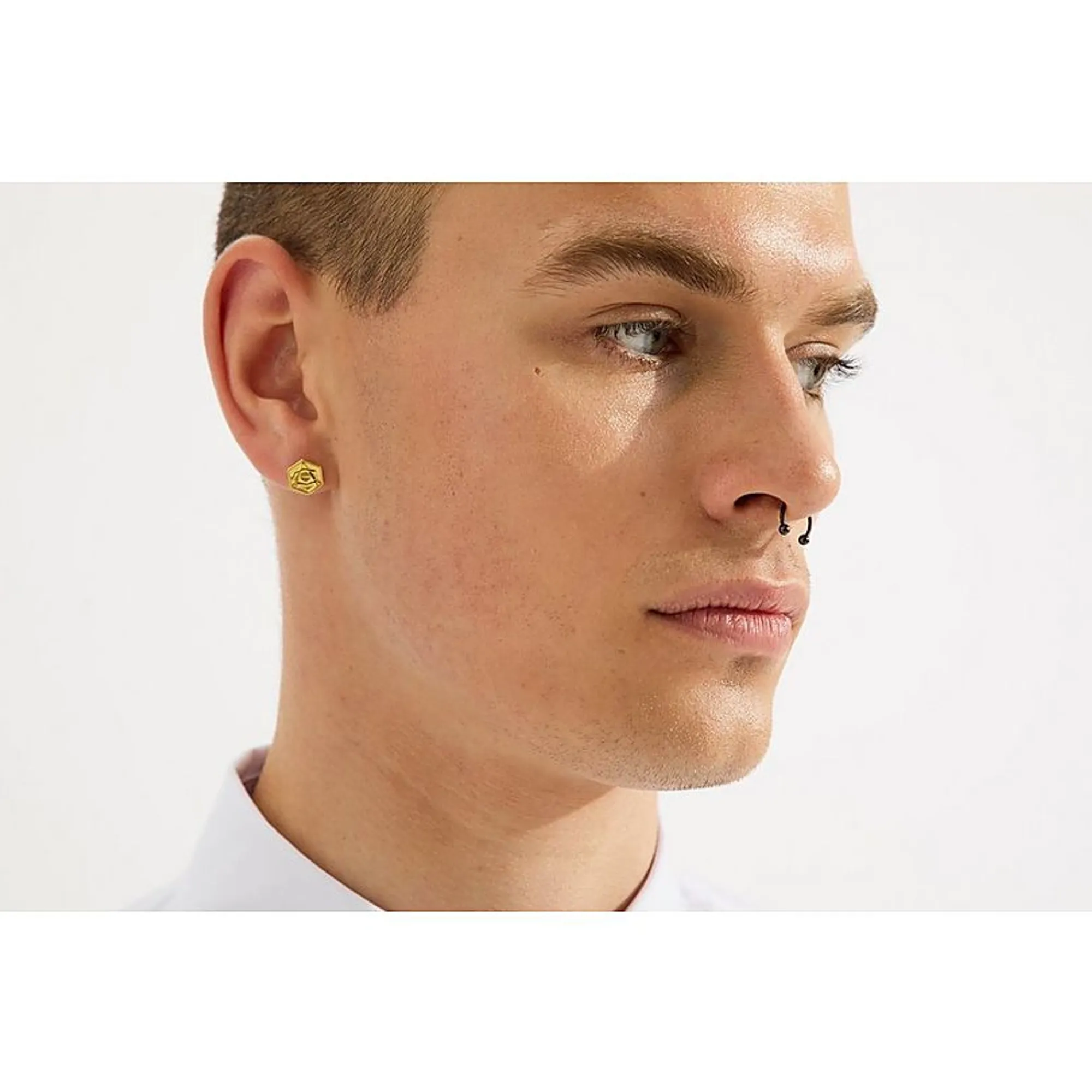 Arsenal Art Deco Earrings, Gold