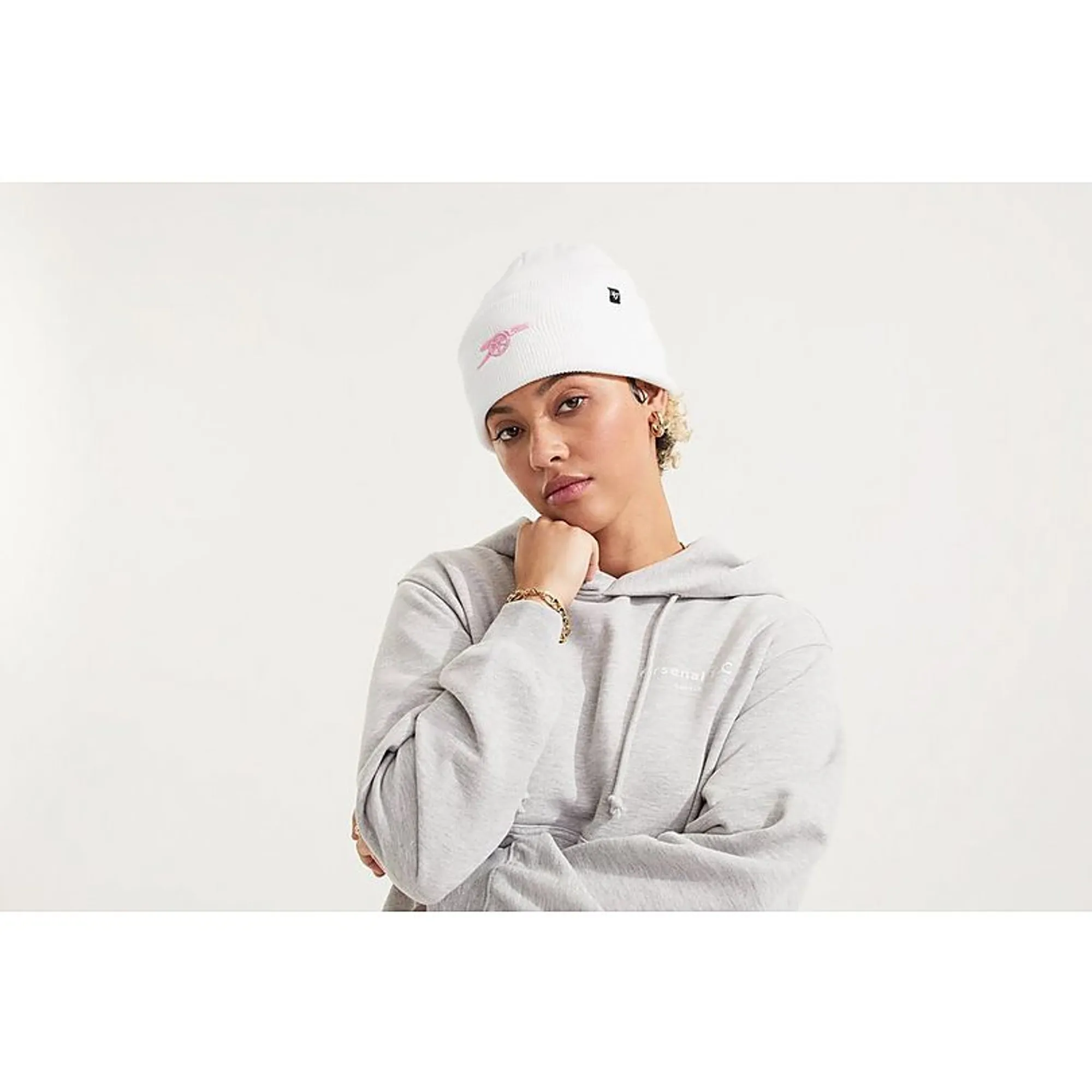 Arsenal 47 White Cannon Beanie, White
